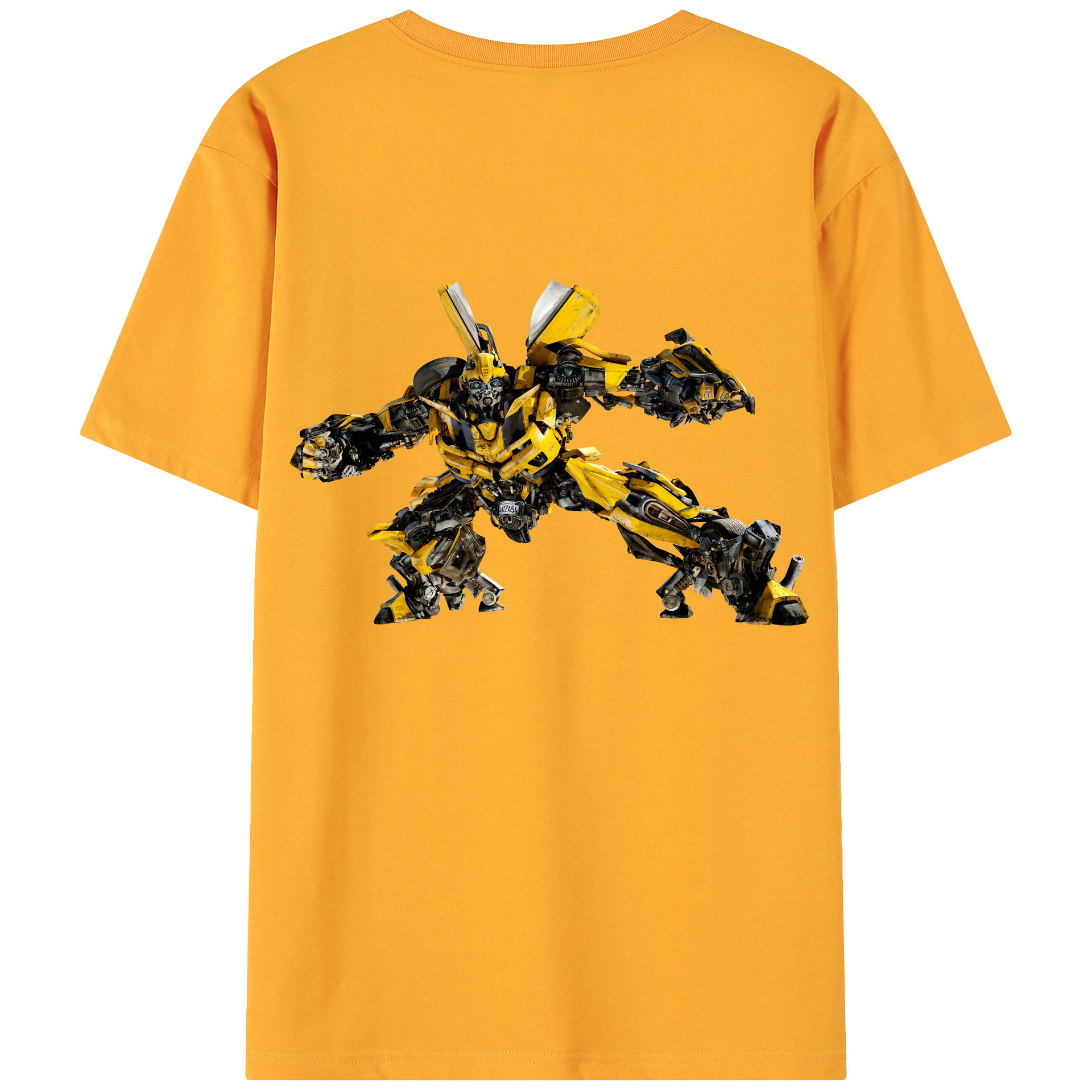 （画像用） Transformers トランスフォーマー 綿100％ メンズ半袖Tシャツ（バックプリント） 通気性