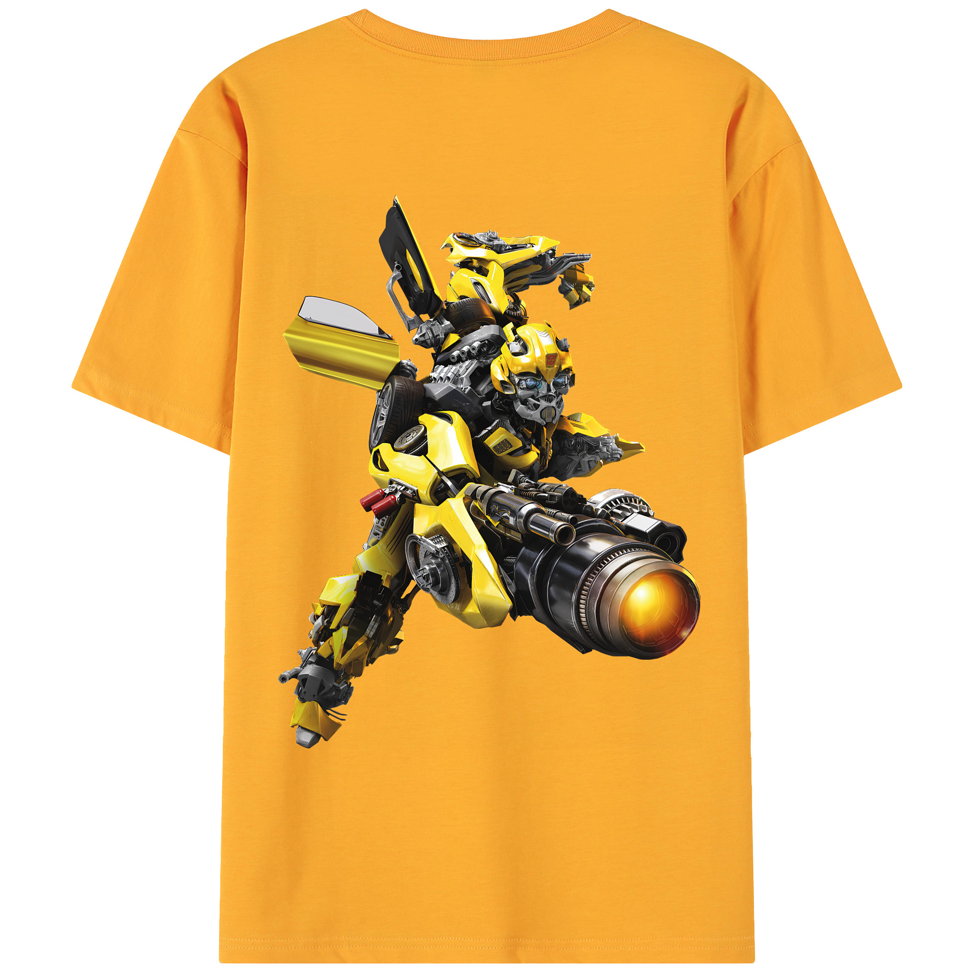（画像用） Transformers トランスフォーマー 綿100％ メンズ半袖Tシャツ（バックプリント） 通気性