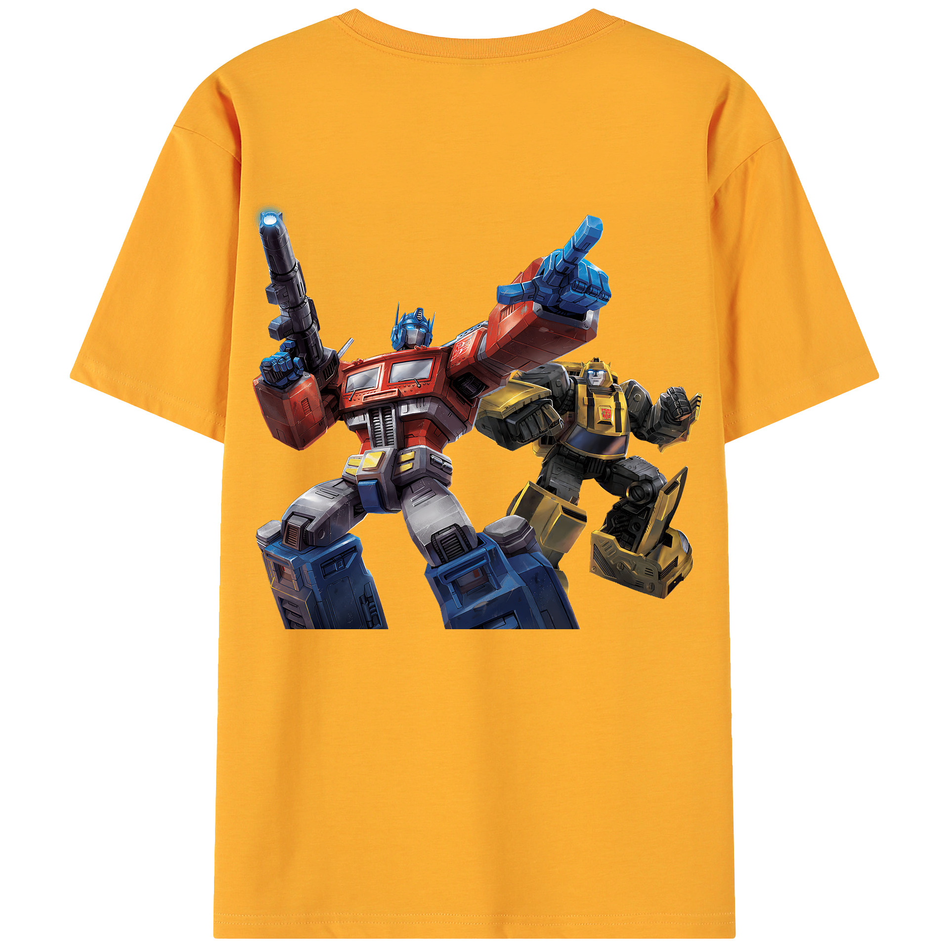 （画像用） Transformers トランスフォーマー 綿100％ メンズ半袖Tシャツ（バックプリント） 通気性