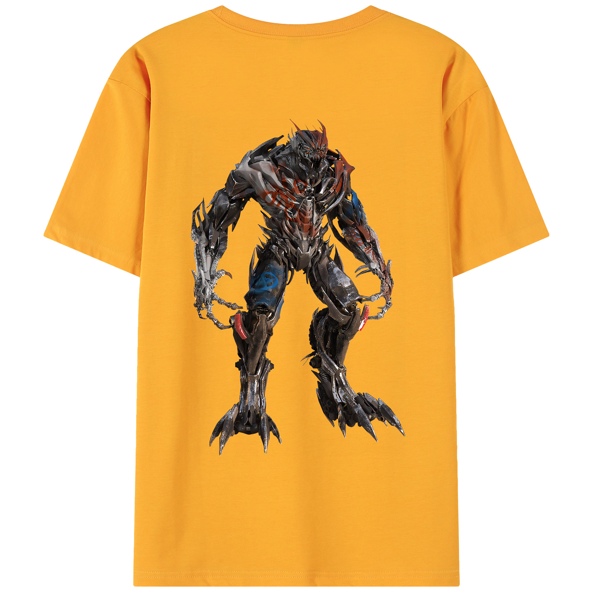 （画像用） Transformers トランスフォーマー 綿100％ メンズ半袖Tシャツ（バックプリント） 通気性