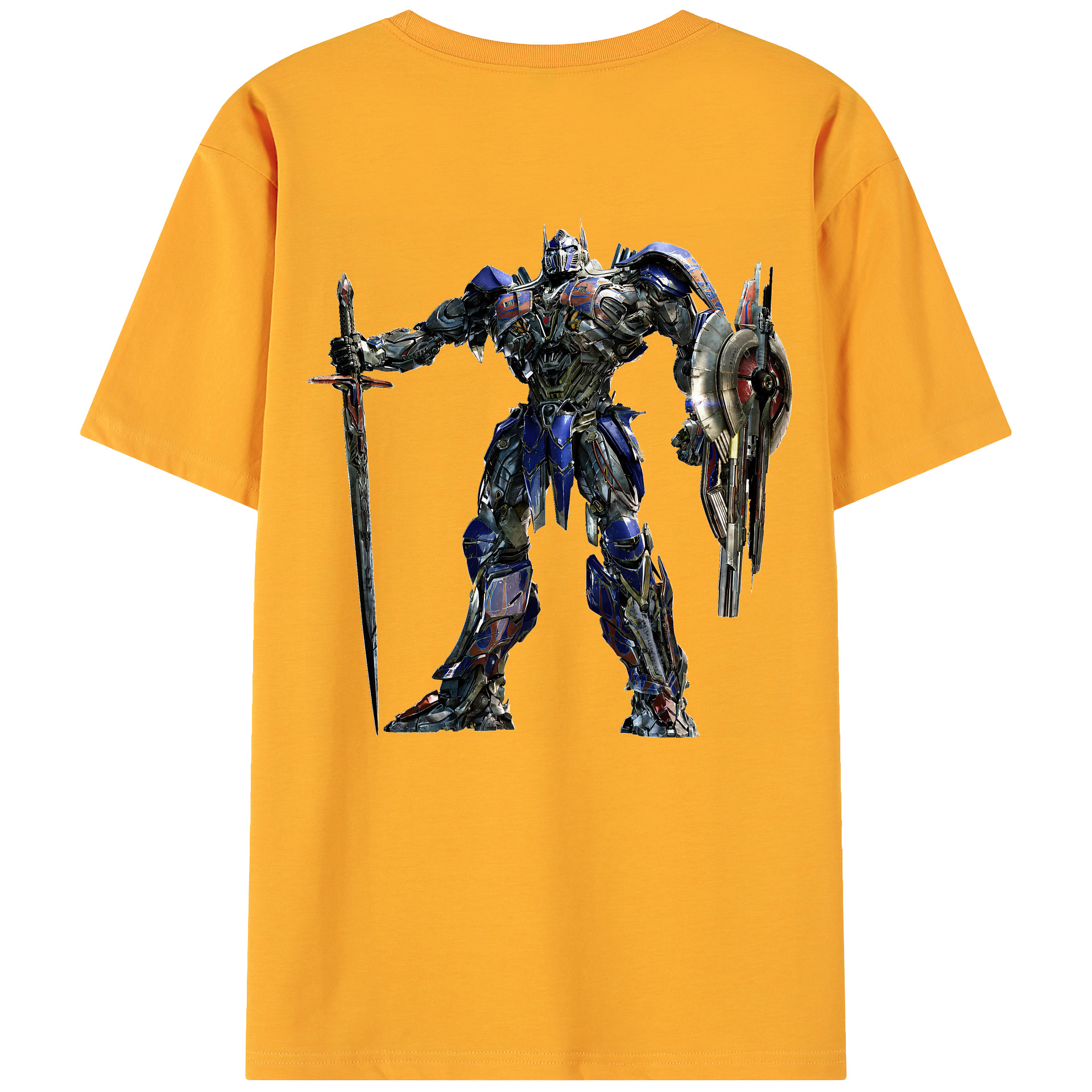 （画像用） Transformers トランスフォーマー 綿100％ メンズ半袖Tシャツ（バックプリント） 通気性