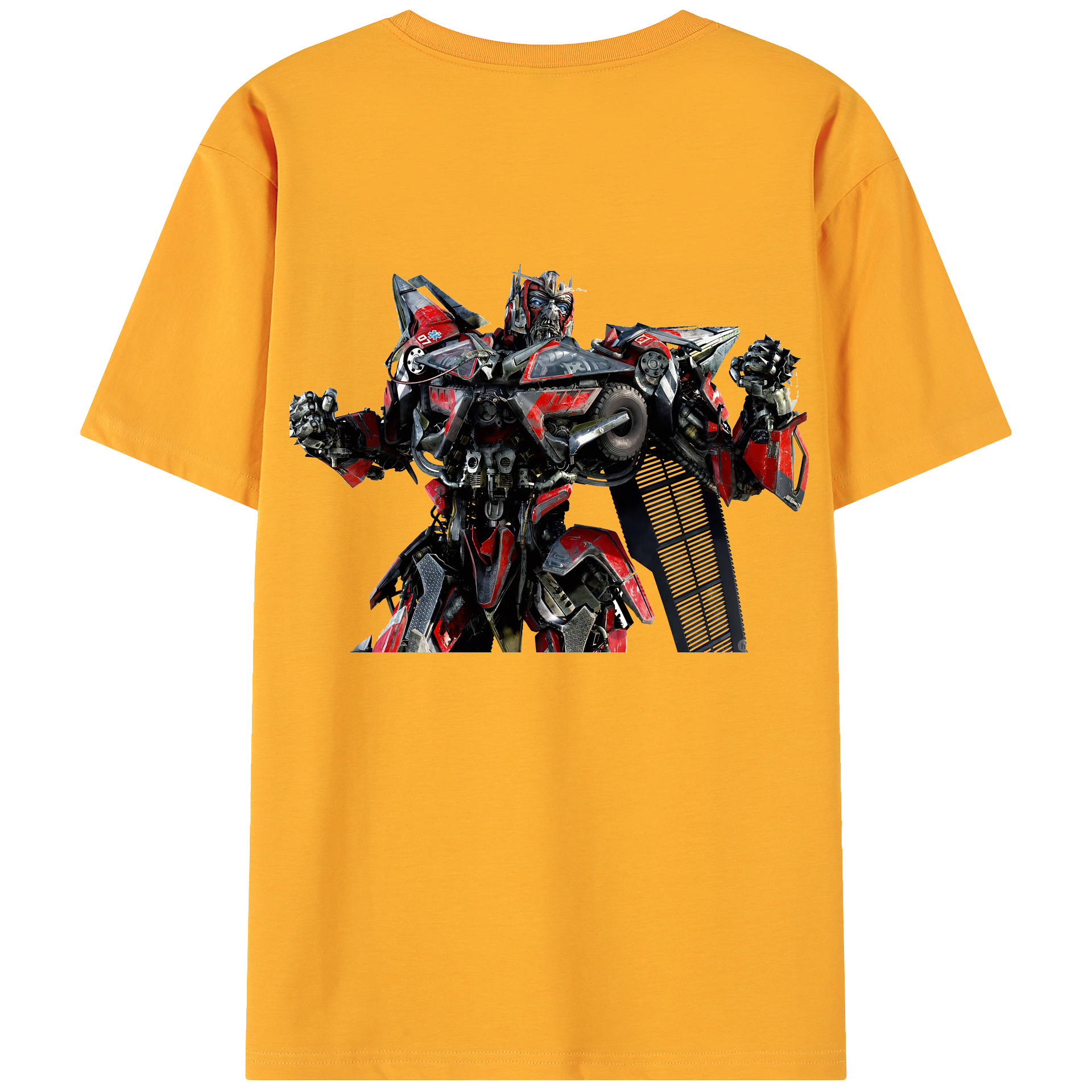 （画像用） Transformers トランスフォーマー 綿100％ メンズ半袖Tシャツ（バックプリント） 通気性