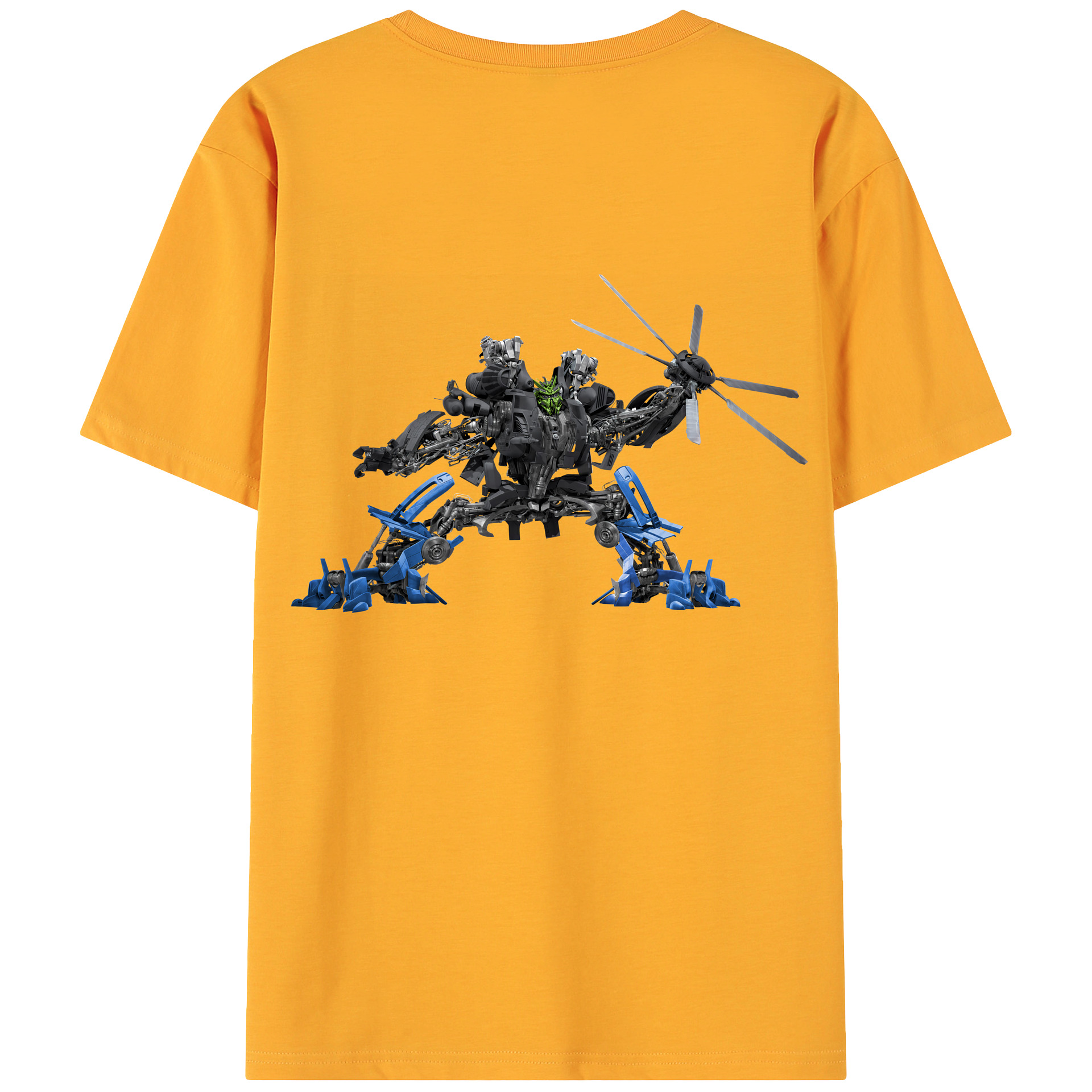 （画像用） Transformers トランスフォーマー 綿100％ メンズ半袖Tシャツ（バックプリント） 通気性
