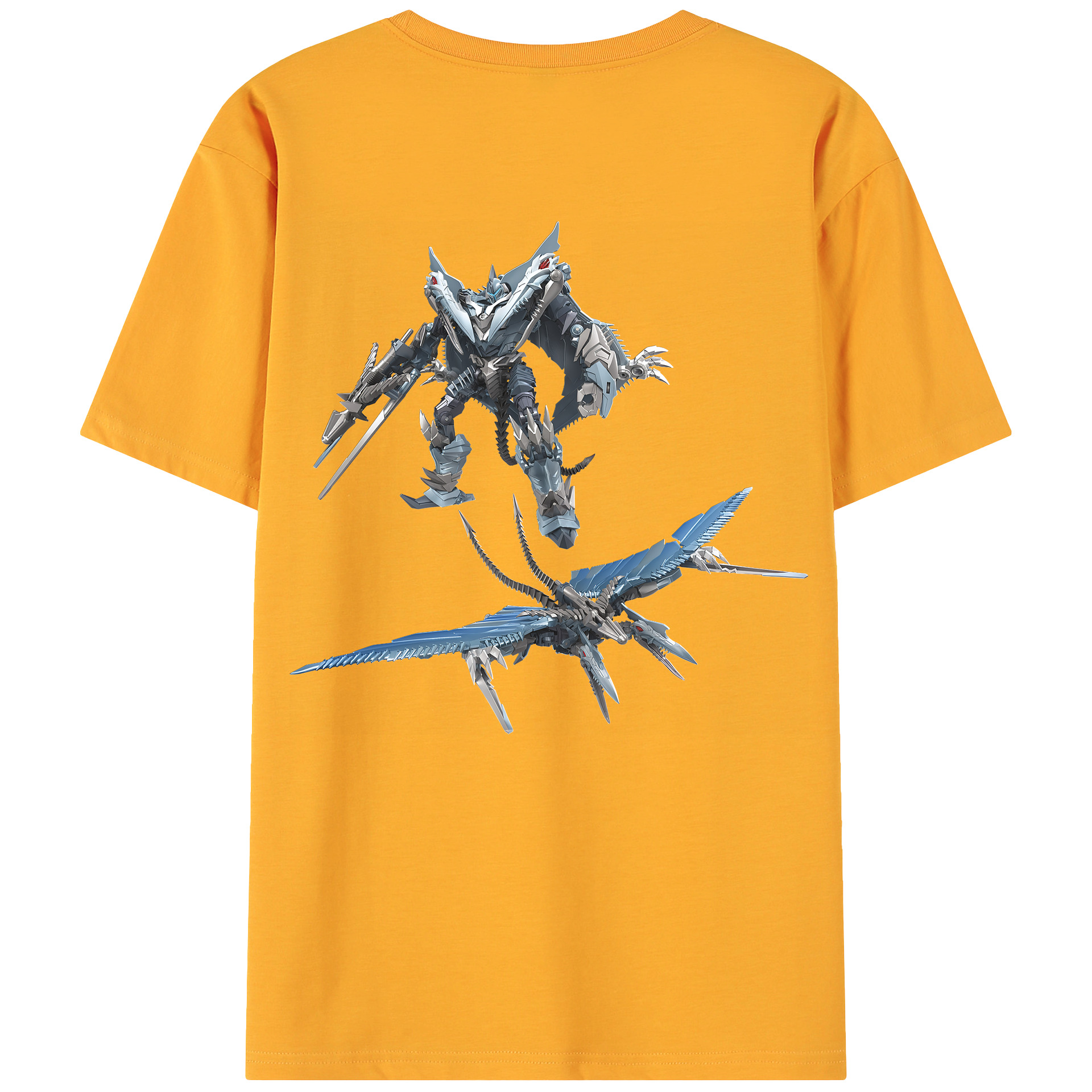 （画像用） Transformers トランスフォーマー 綿100％ メンズ半袖Tシャツ（バックプリント） 通気性