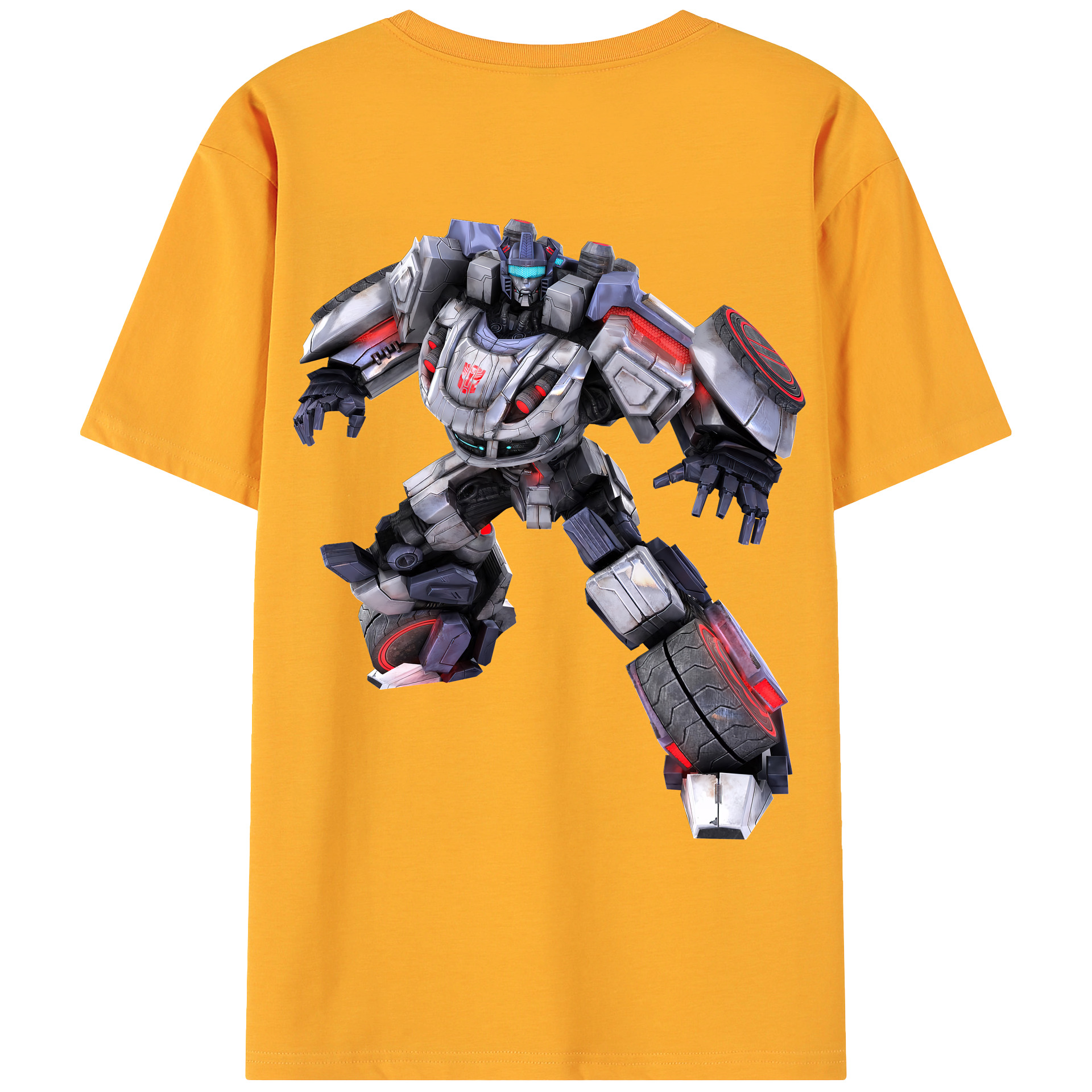 （画像用） Transformers トランスフォーマー 綿100％ メンズ半袖Tシャツ（バックプリント） 通気性