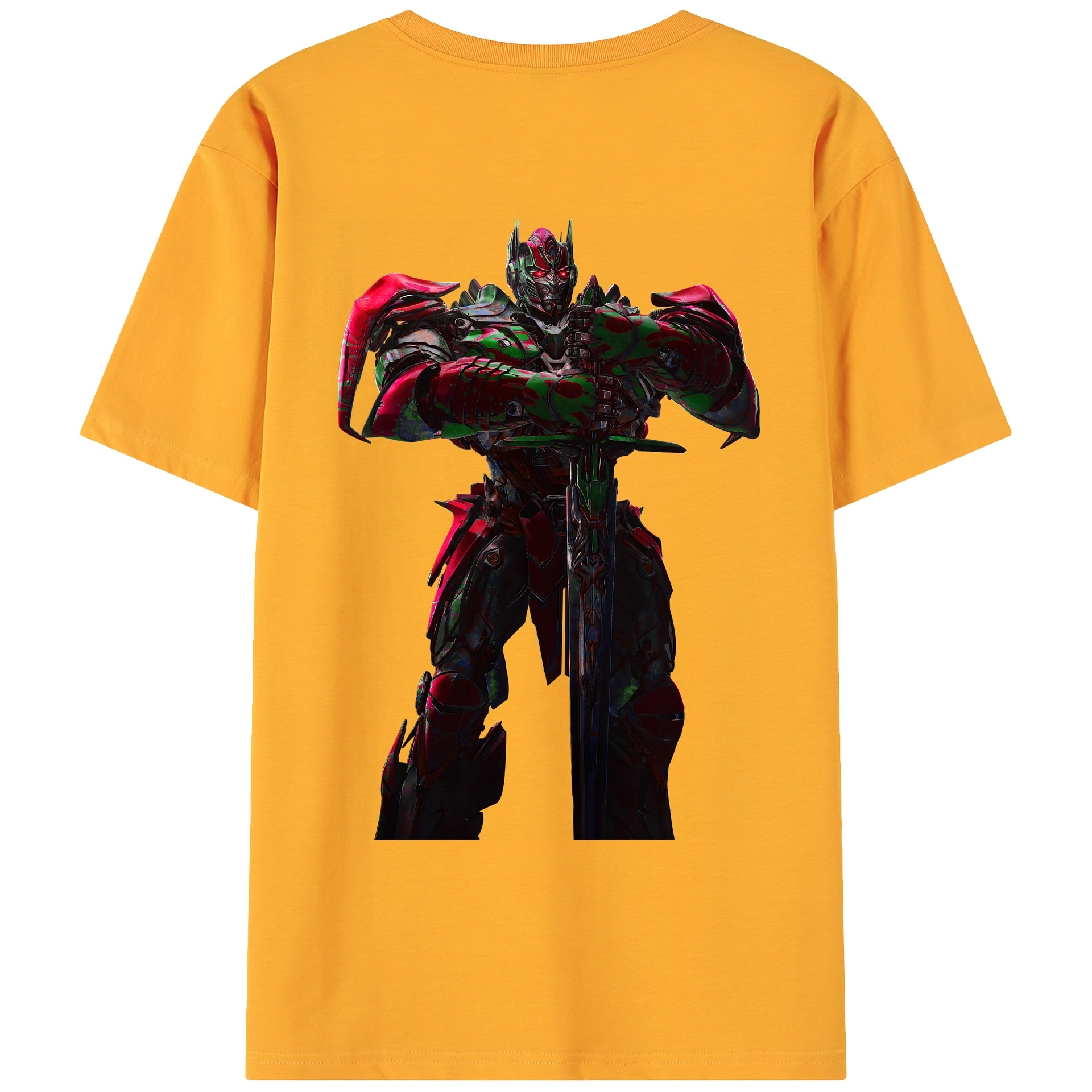 （画像用） Transformers トランスフォーマー 綿100％ メンズ半袖Tシャツ（バックプリント） 通気性