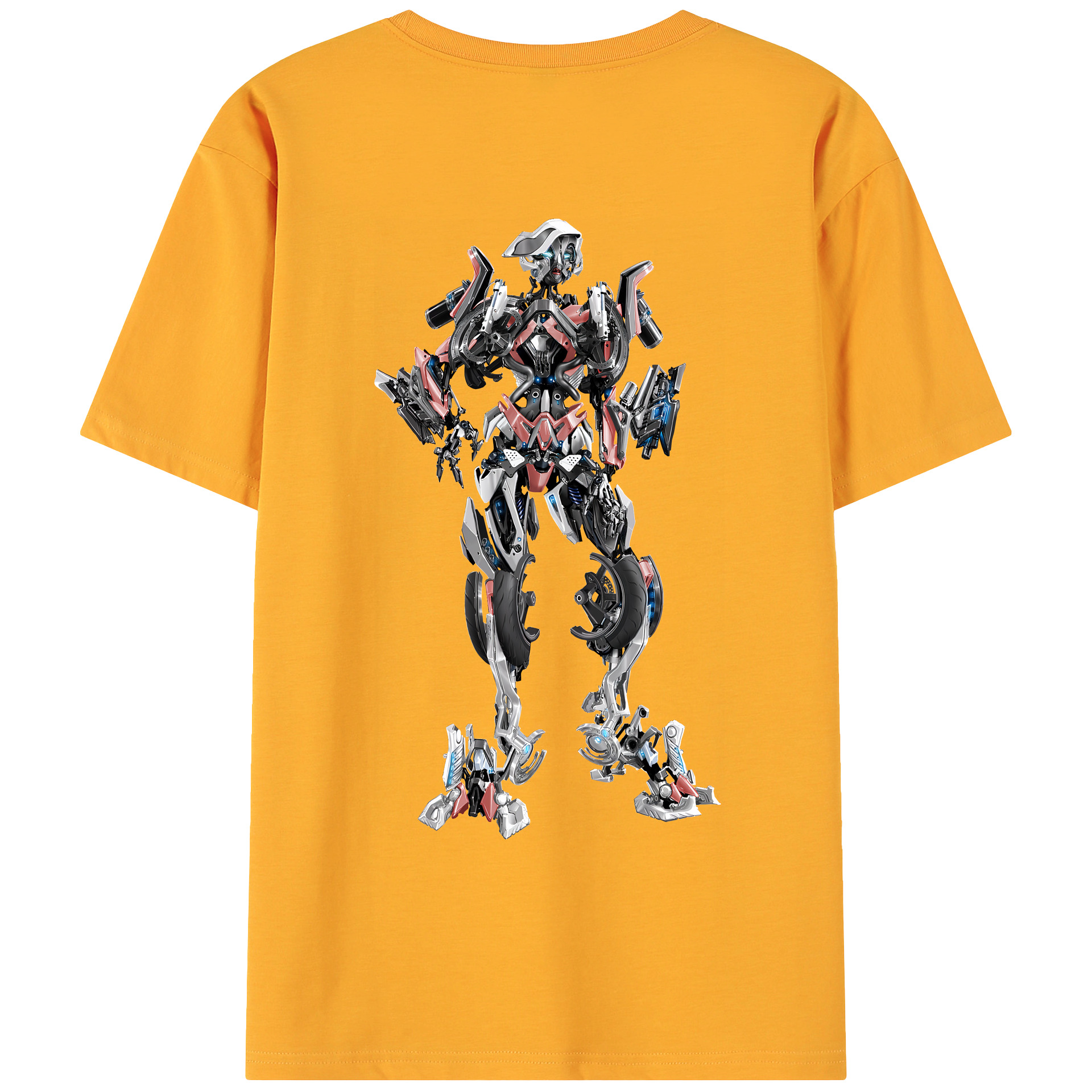（画像用） Transformers トランスフォーマー 綿100％ メンズ半袖Tシャツ（バックプリント） 通気性