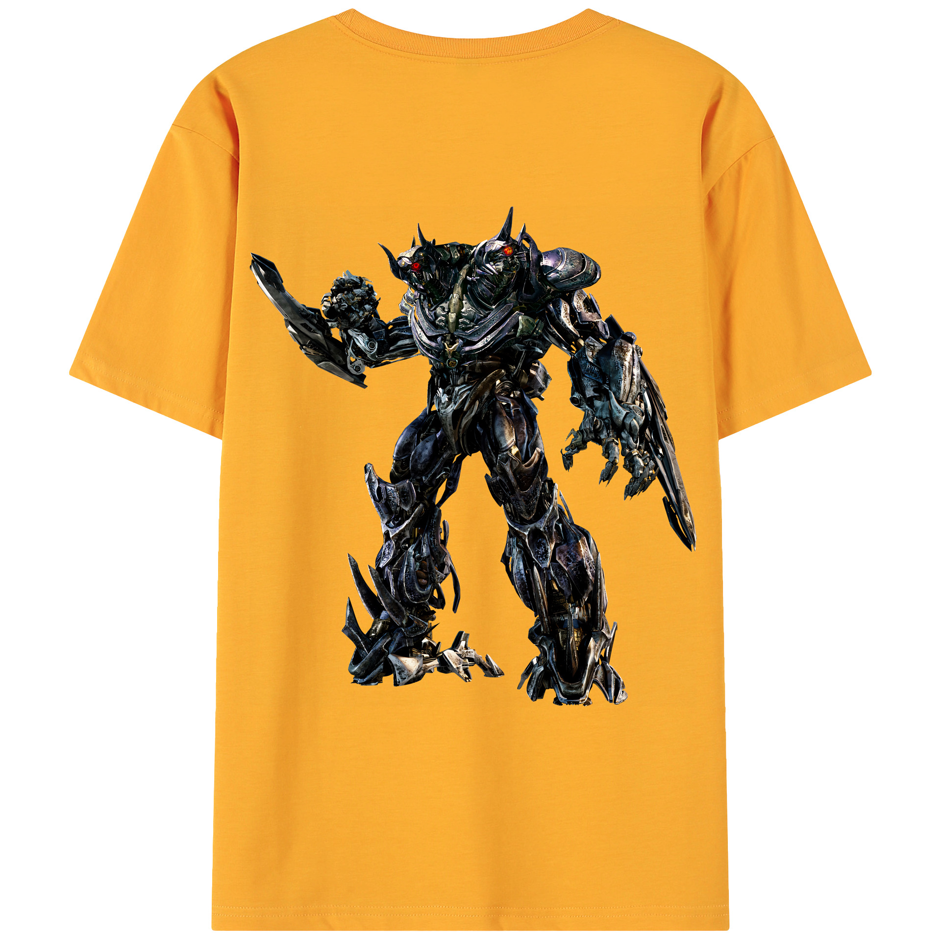 （画像用） Transformers トランスフォーマー 綿100％ メンズ半袖Tシャツ（バックプリント） 通気性