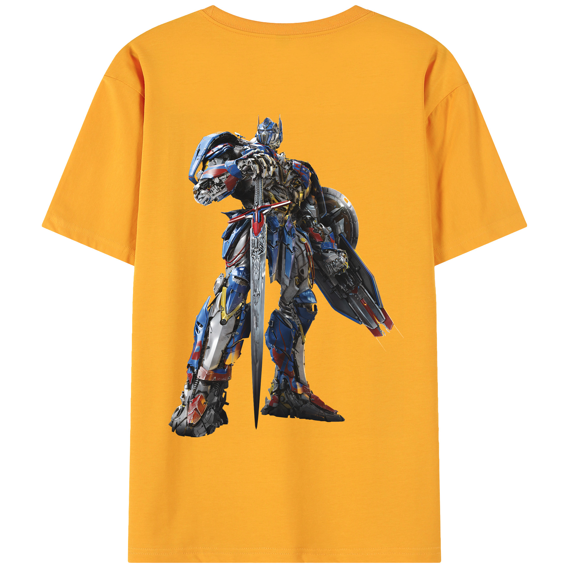 （画像用） Transformers トランスフォーマー 綿100％ メンズ半袖Tシャツ（バックプリント） 通気性