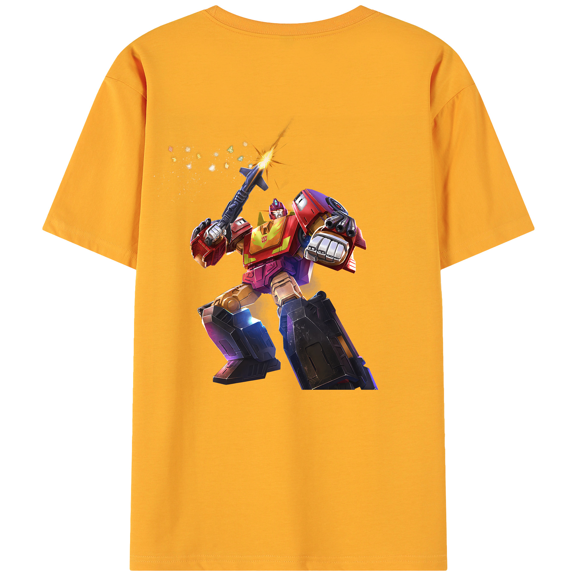 （画像用） Transformers トランスフォーマー 綿100％ メンズ半袖Tシャツ（バックプリント） 通気性