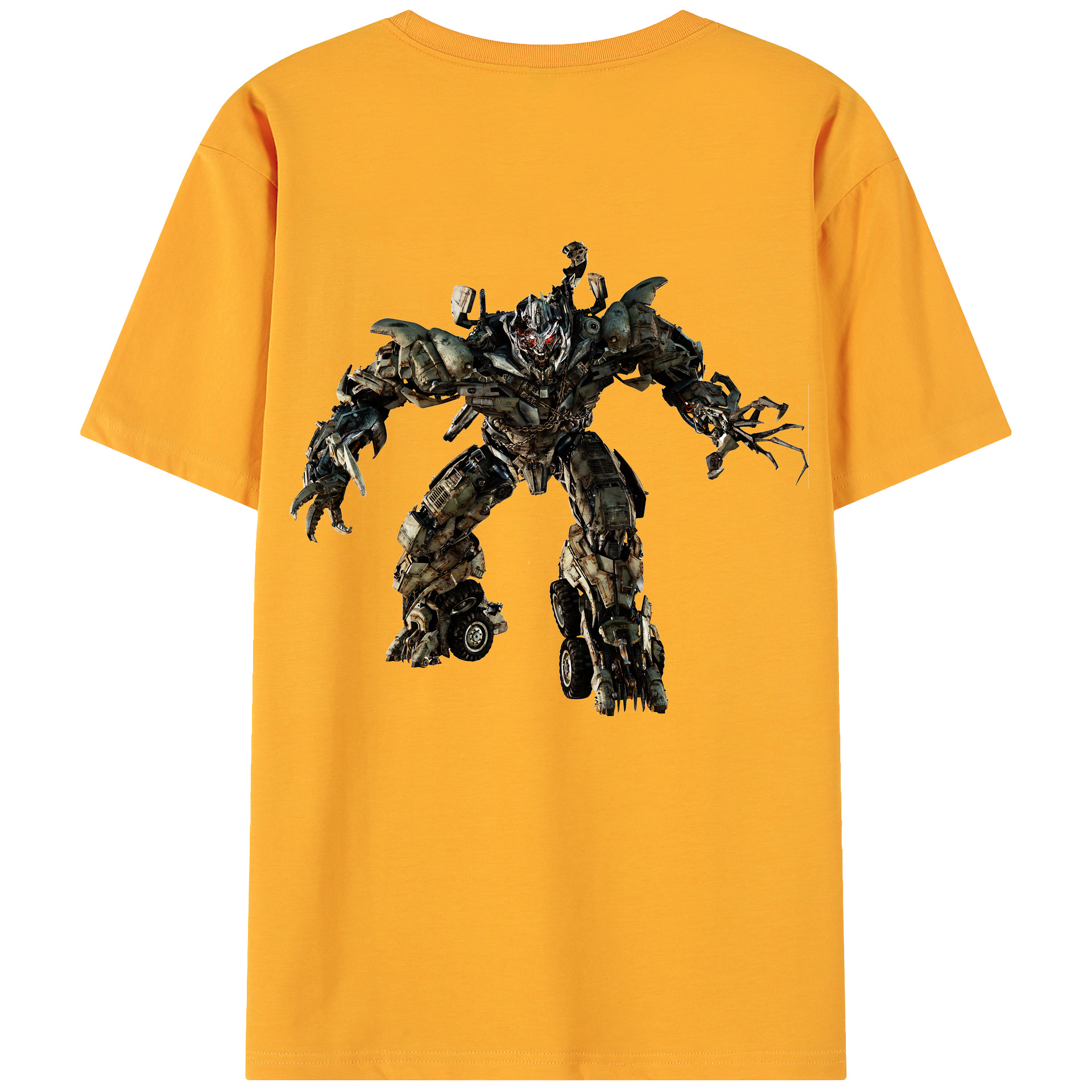（画像用） Transformers トランスフォーマー 綿100％ メンズ半袖Tシャツ（バックプリント） 通気性