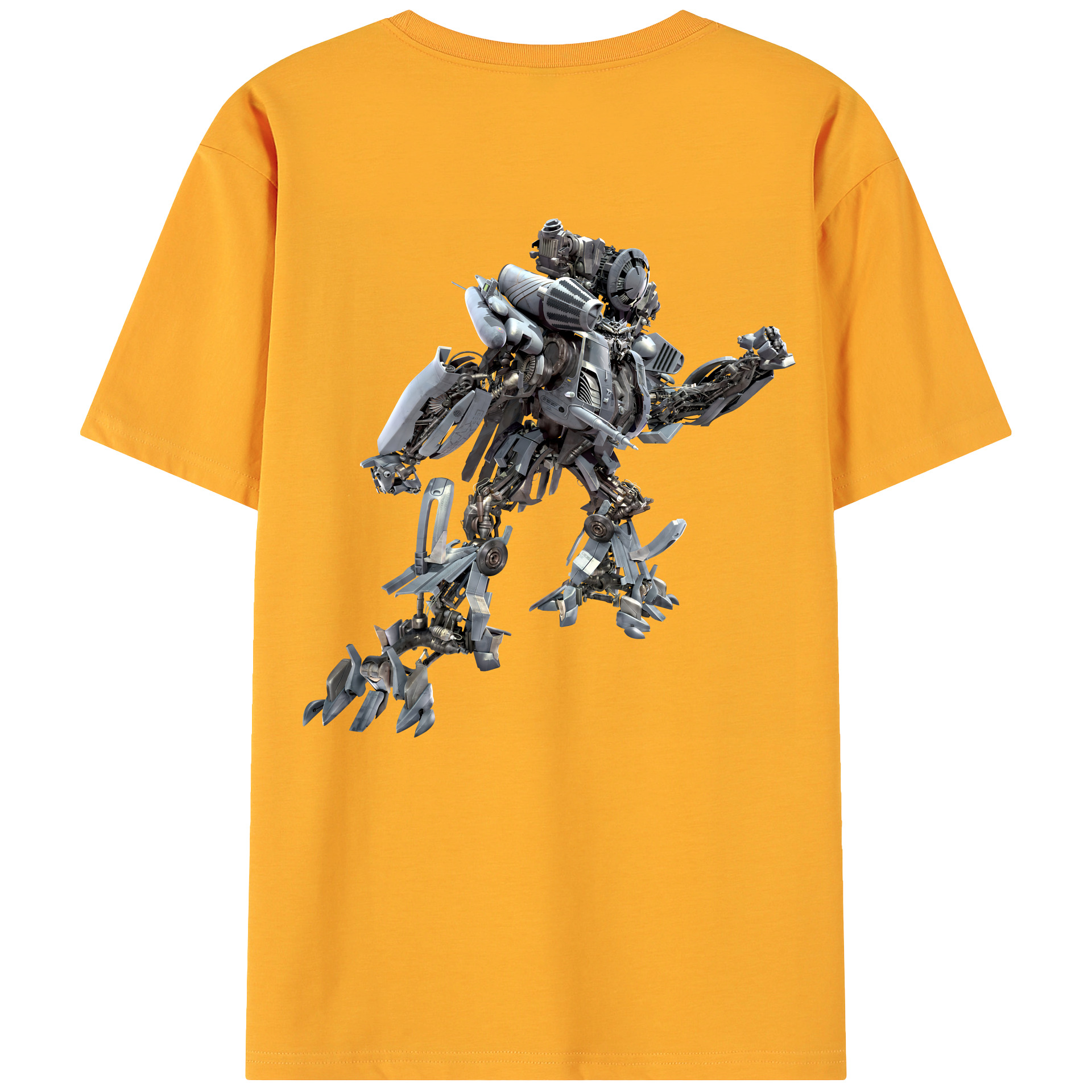 （画像用） Transformers トランスフォーマー 綿100％ メンズ半袖Tシャツ（バックプリント） 通気性
