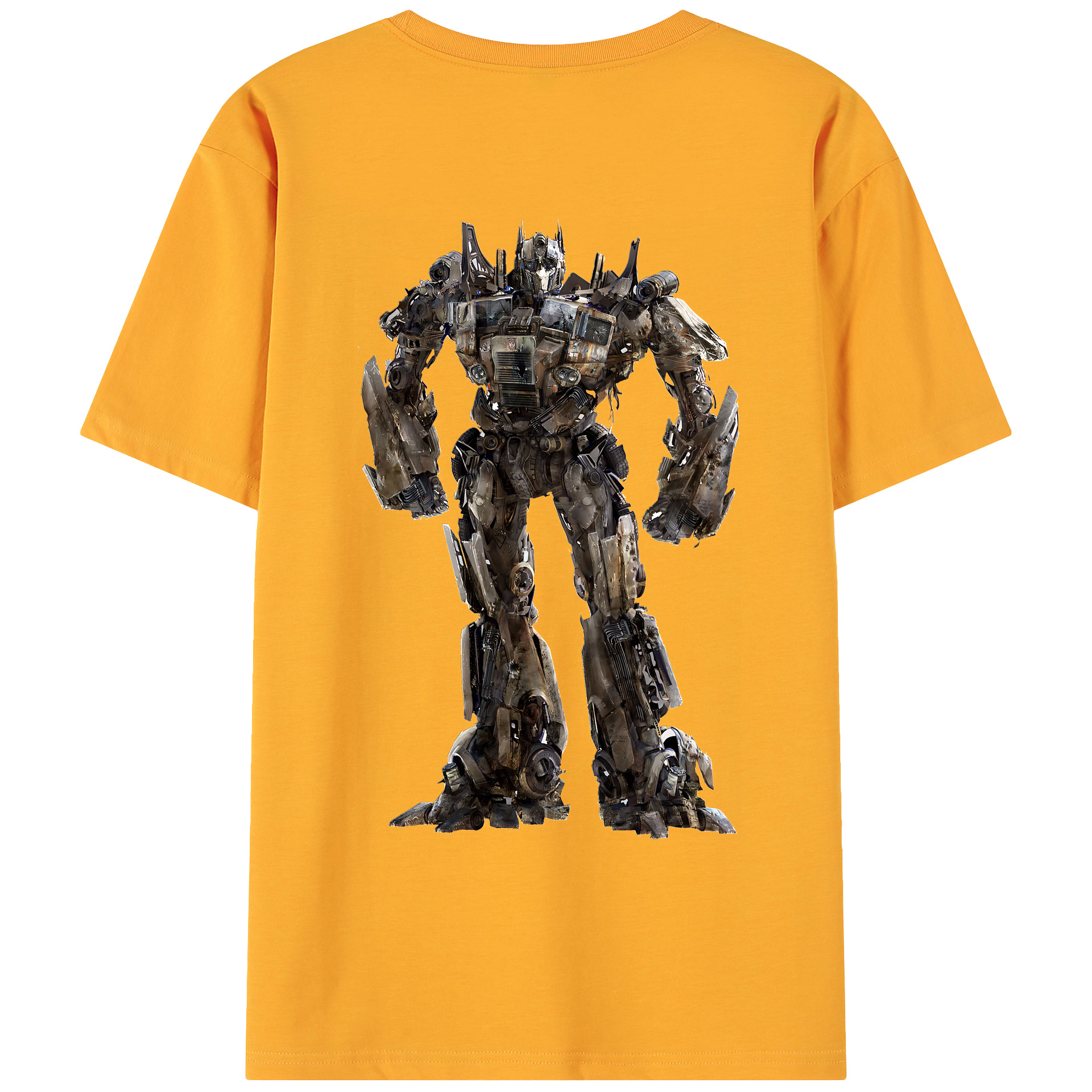 （画像用） Transformers トランスフォーマー 綿100％ メンズ半袖Tシャツ（バックプリント） 通気性
