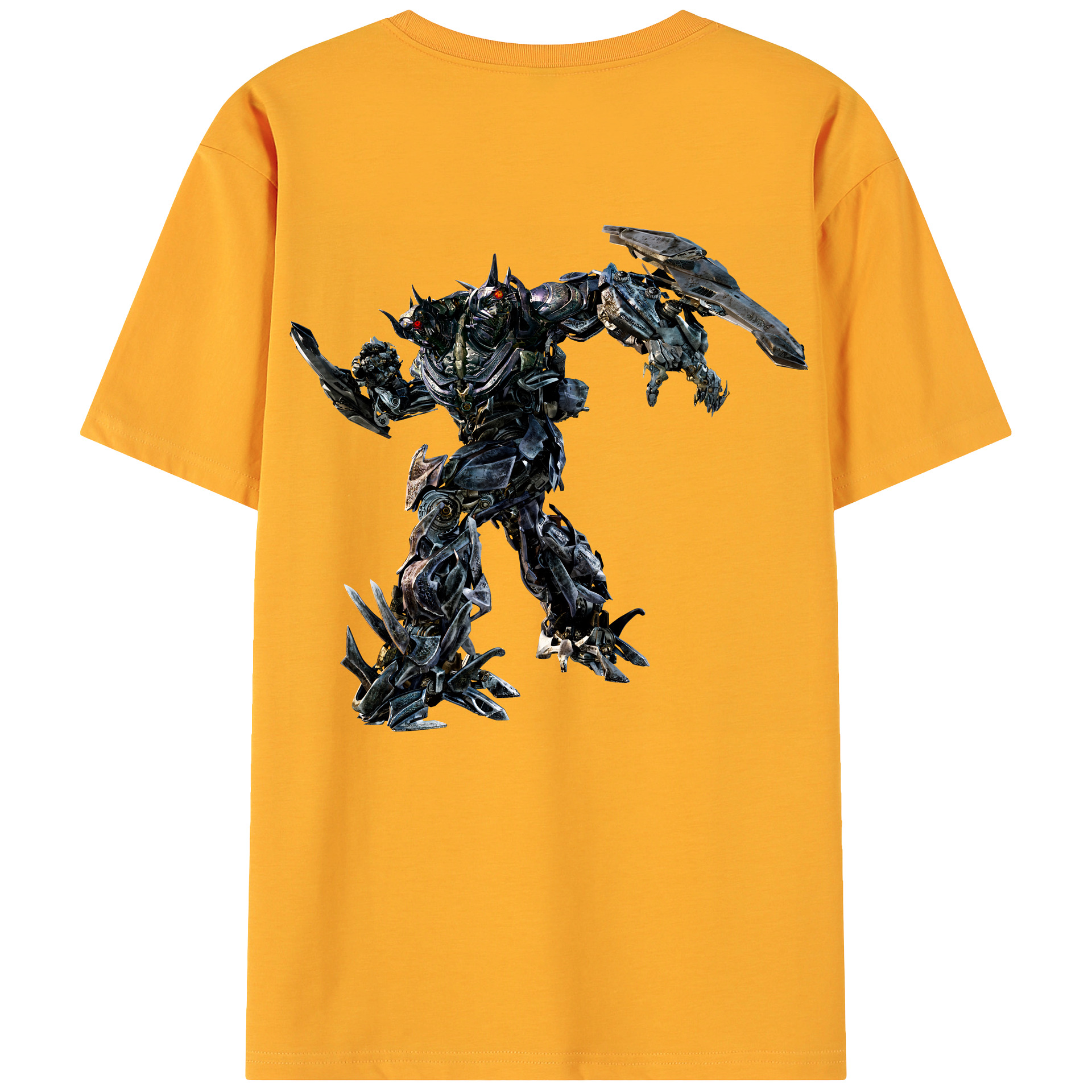 （画像用） Transformers トランスフォーマー 綿100％ メンズ半袖Tシャツ（バックプリント） 通気性