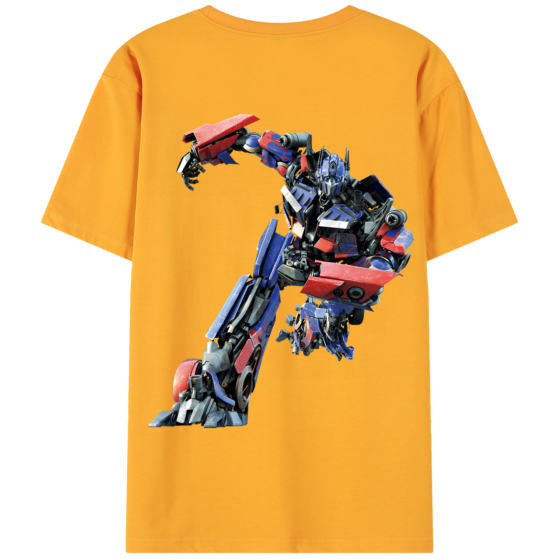 （画像用） Transformers トランスフォーマー 綿100％ メンズ半袖Tシャツ（バックプリント） 通気性