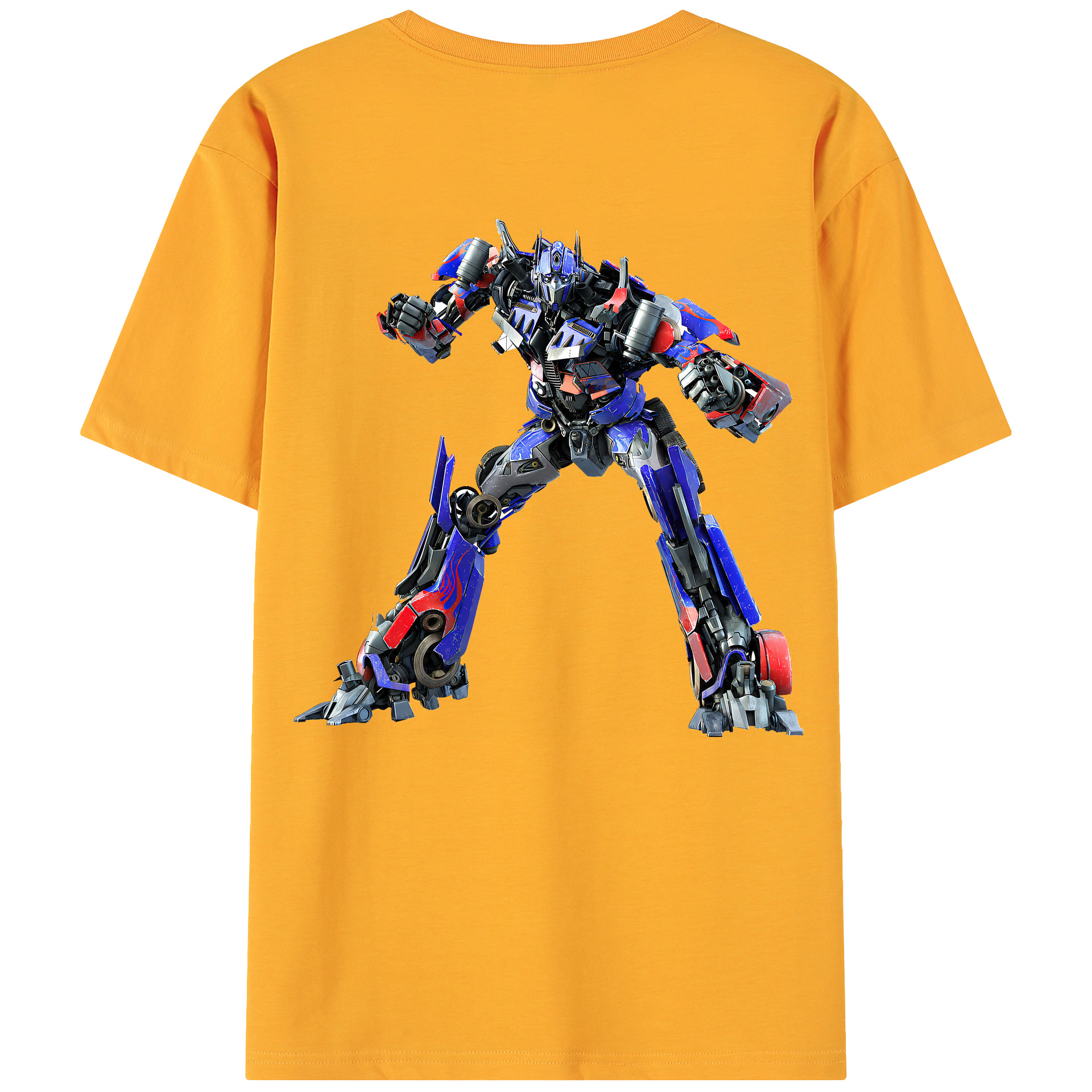 （画像用） Transformers トランスフォーマー 綿100％ メンズ半袖Tシャツ（バックプリント） 通気性