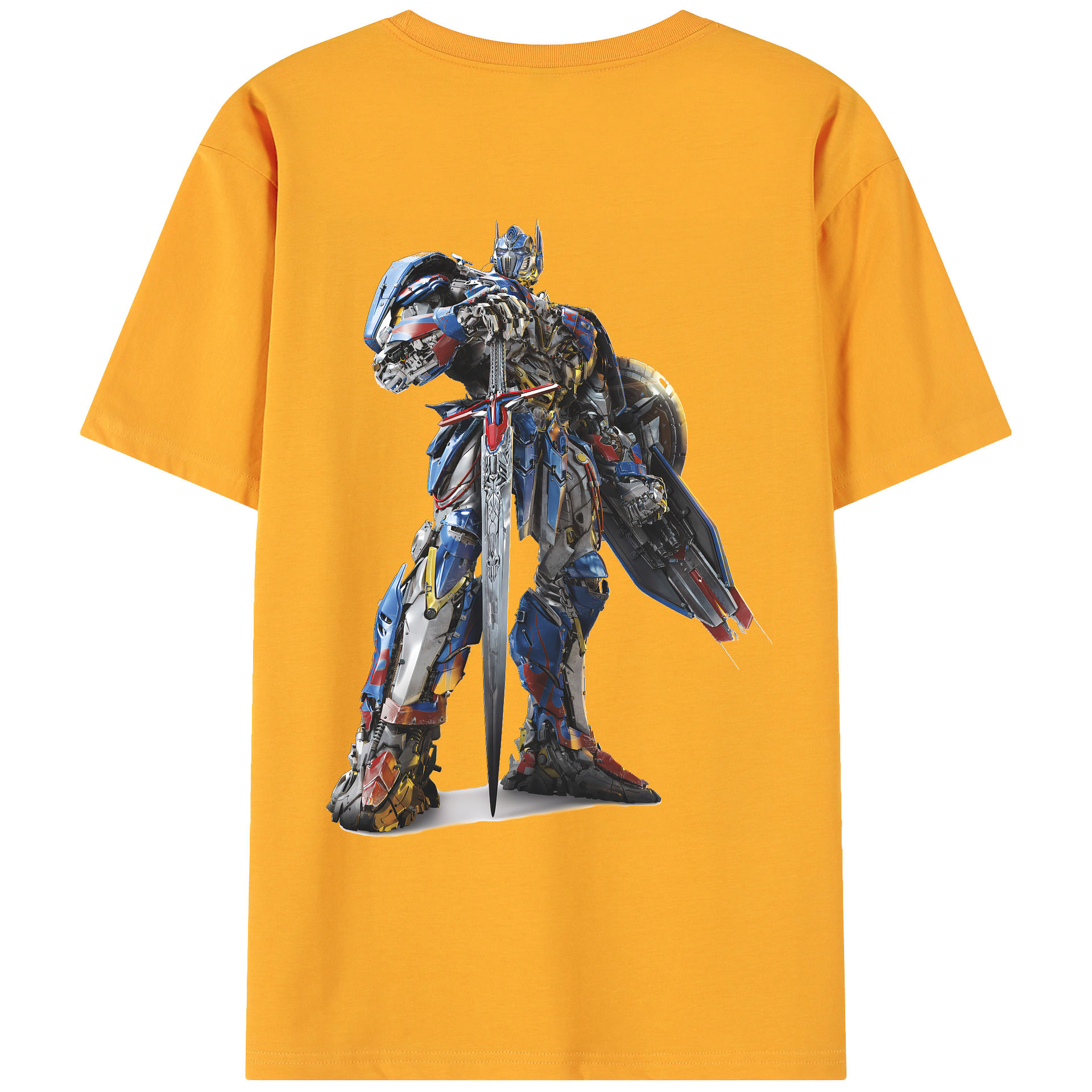 （画像用） Transformers トランスフォーマー 綿100％ メンズ半袖Tシャツ（バックプリント） 通気性