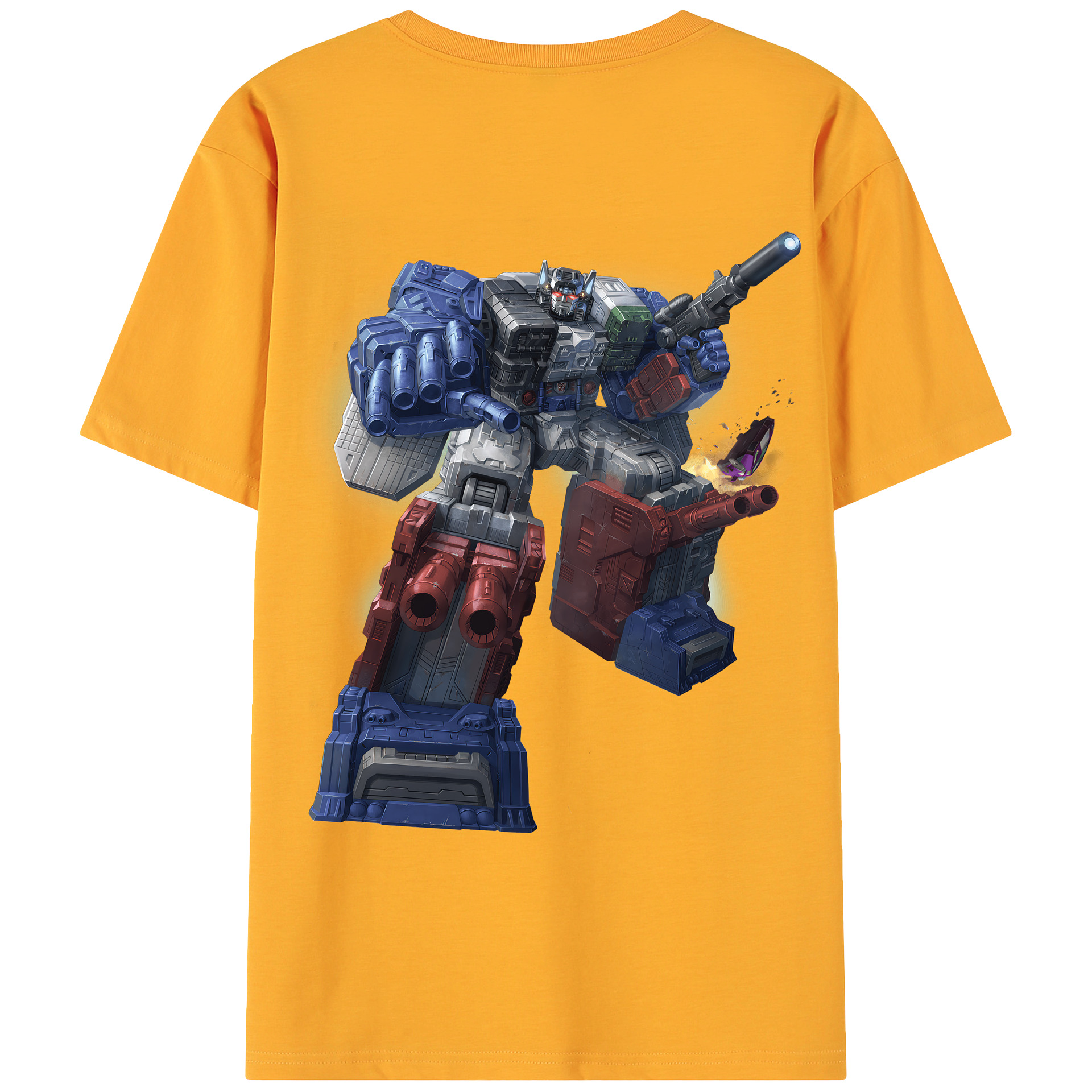 （画像用） Transformers トランスフォーマー 綿100％ メンズ半袖Tシャツ（バックプリント） 通気性
