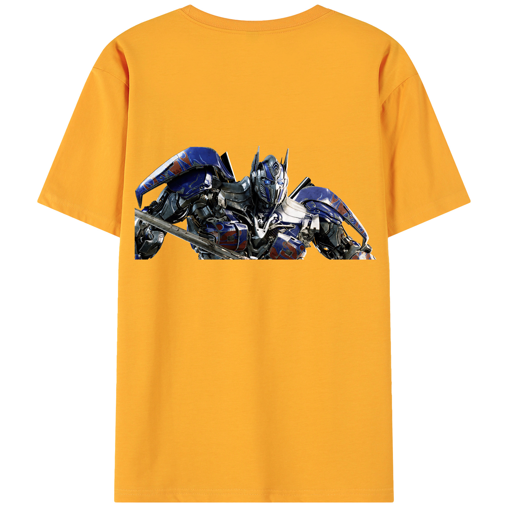（画像用） Transformers トランスフォーマー 綿100％ メンズ半袖Tシャツ（バックプリント） 通気性