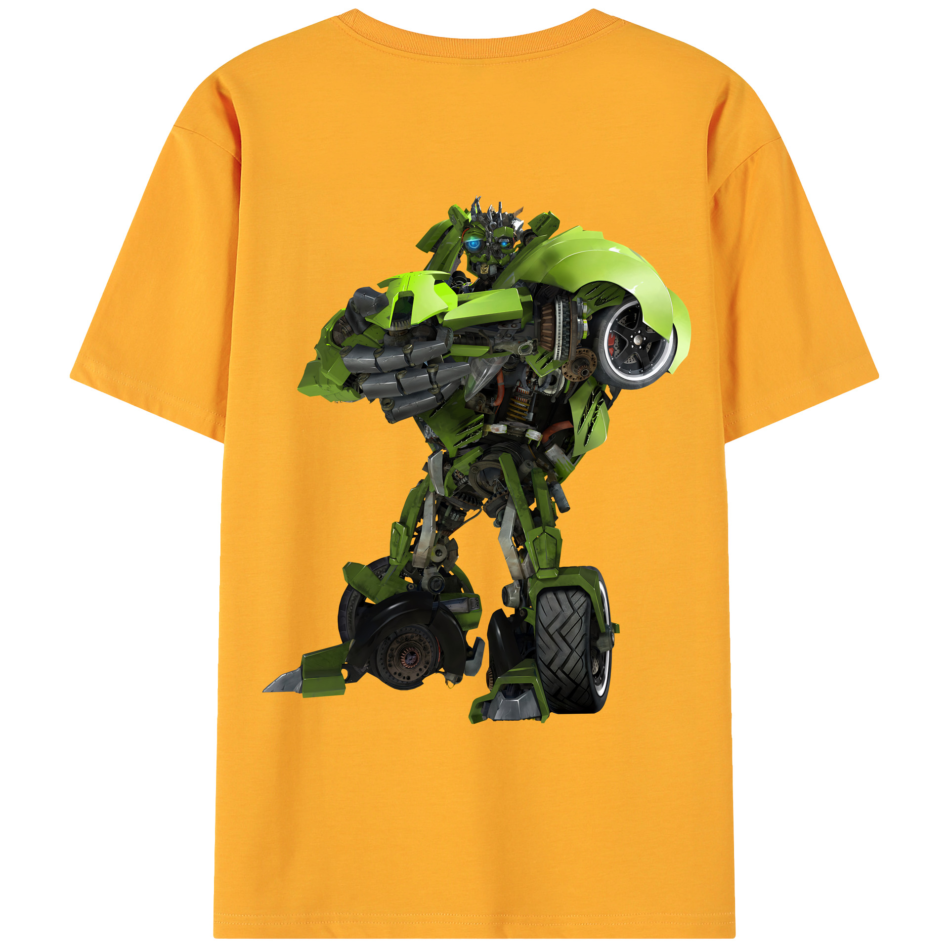 （画像用） Transformers トランスフォーマー 綿100％ メンズ半袖Tシャツ（バックプリント） 通気性