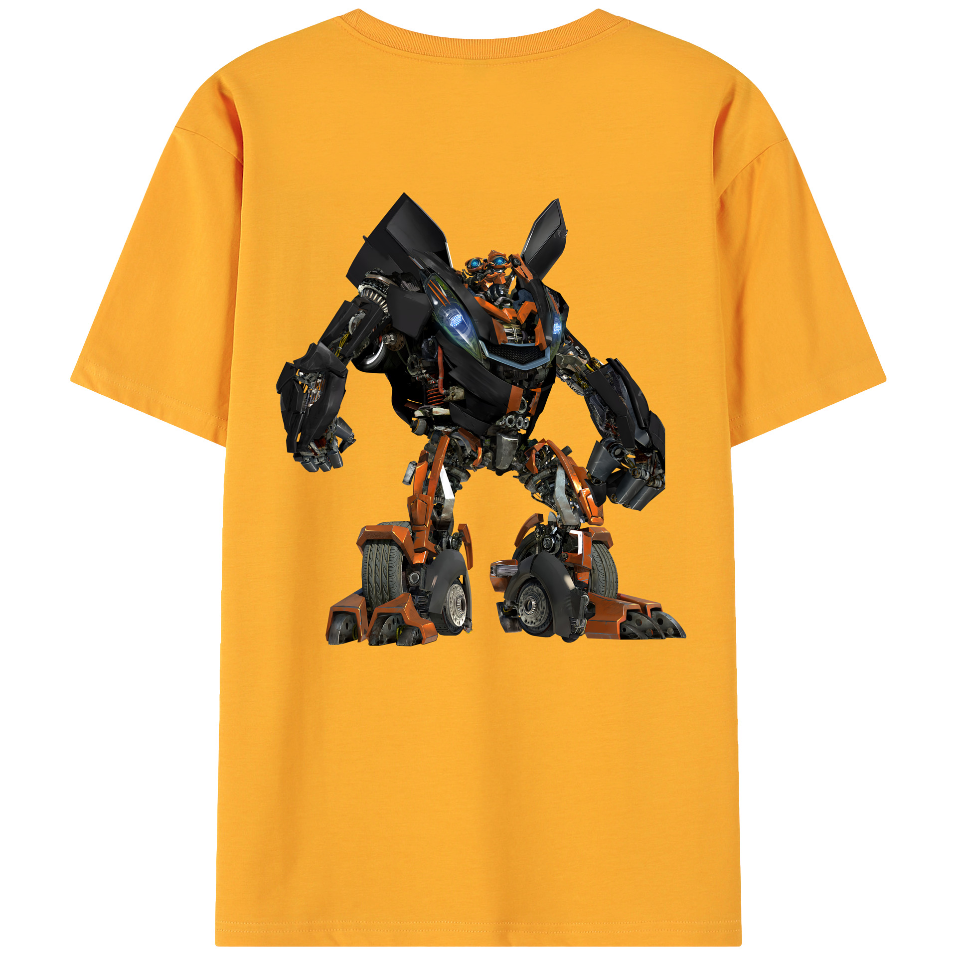 （画像用） Transformers トランスフォーマー 綿100％ メンズ半袖Tシャツ（バックプリント） 通気性