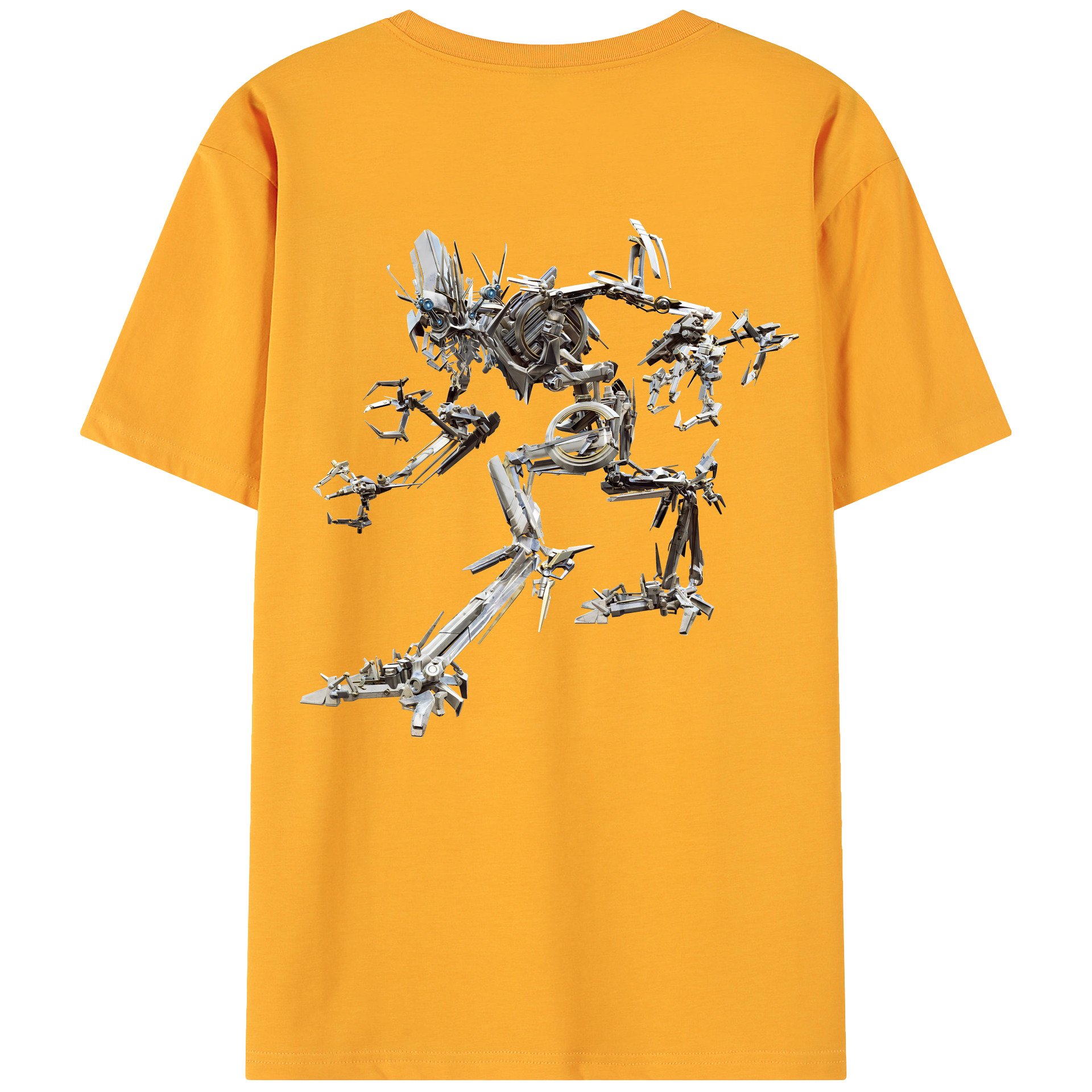 （画像用） Transformers トランスフォーマー 綿100％ メンズ半袖Tシャツ（バックプリント） 通気性