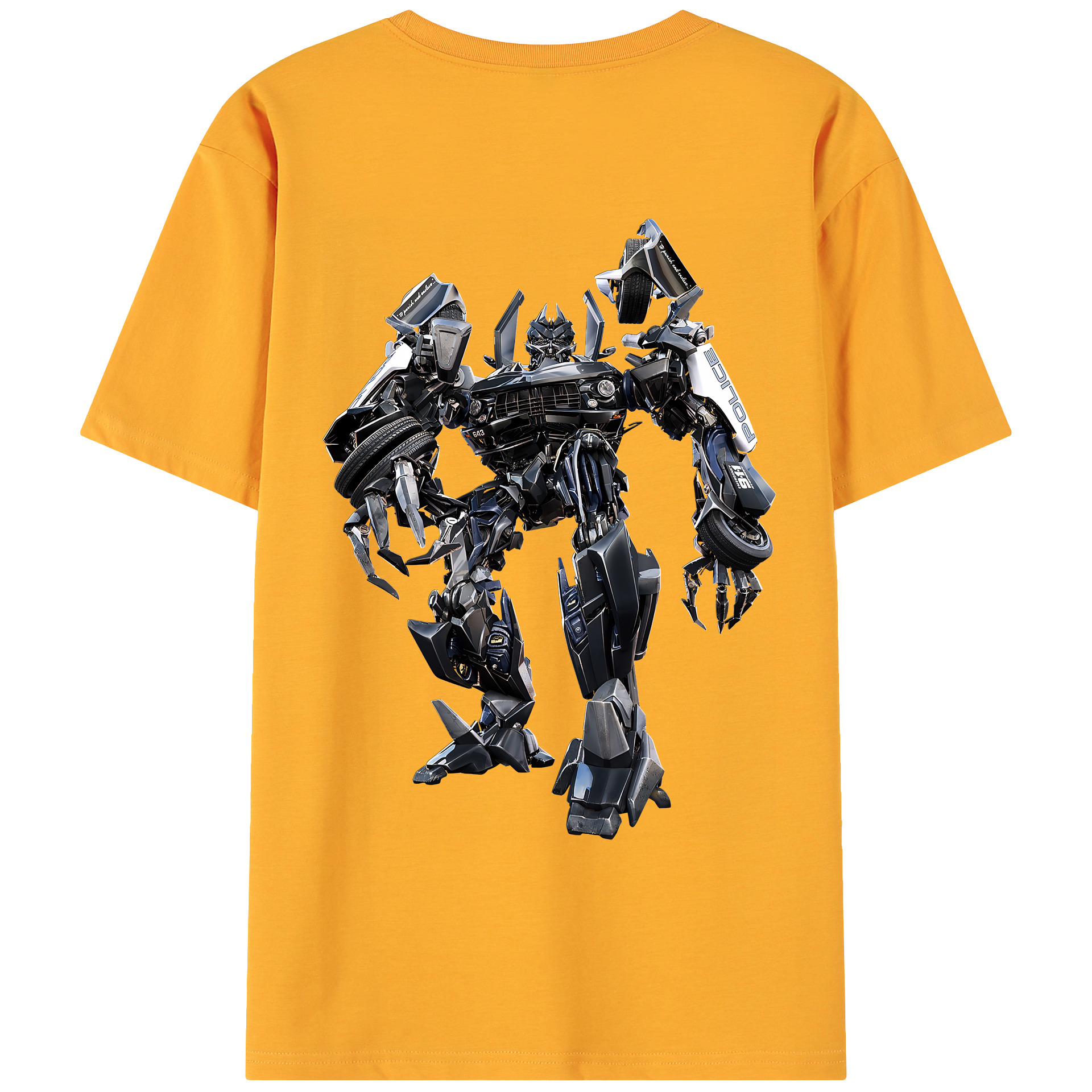 （画像用） Transformers トランスフォーマー 綿100％ メンズ半袖Tシャツ（バックプリント） 通気性