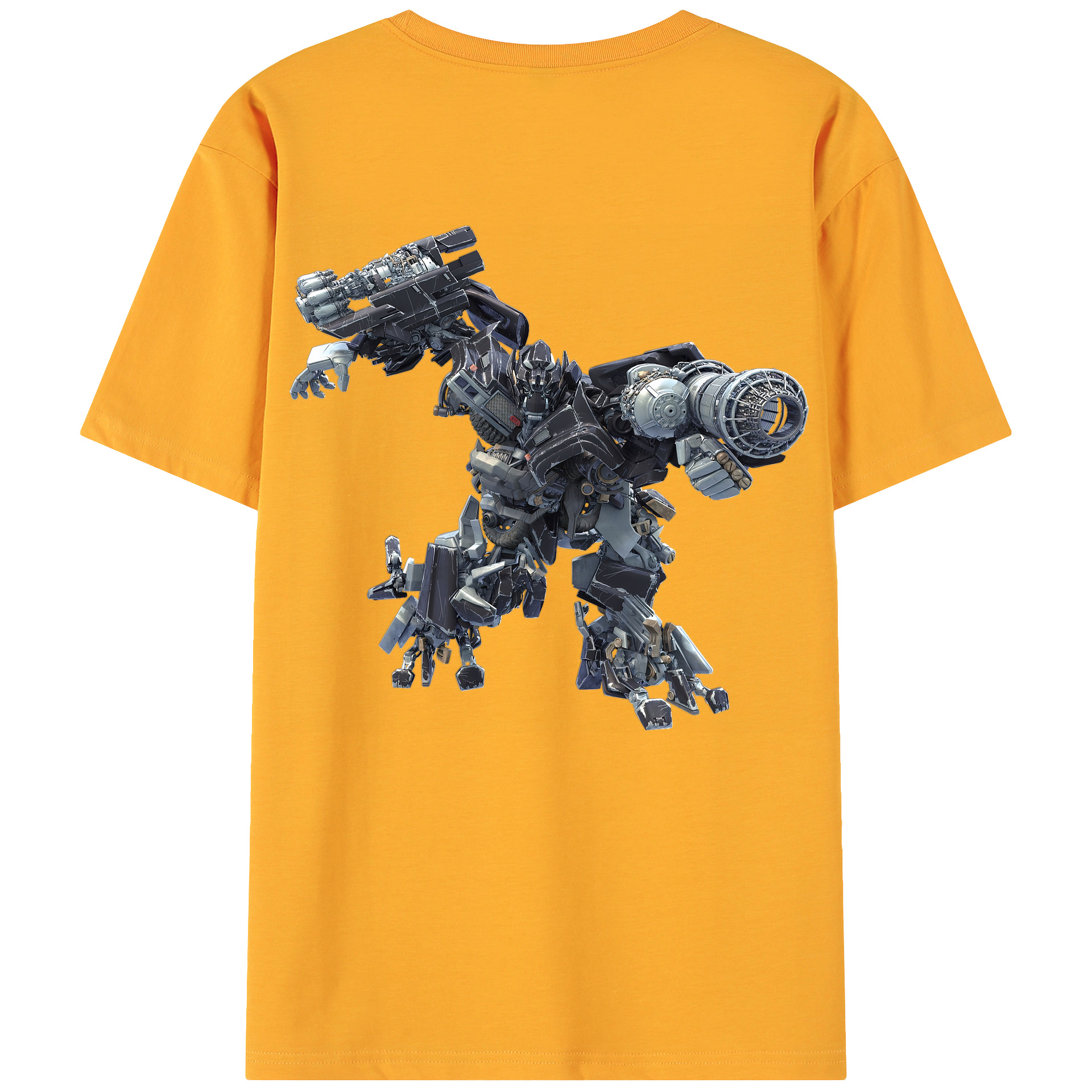 （画像用） Transformers トランスフォーマー 綿100％ メンズ半袖Tシャツ（バックプリント） 通気性