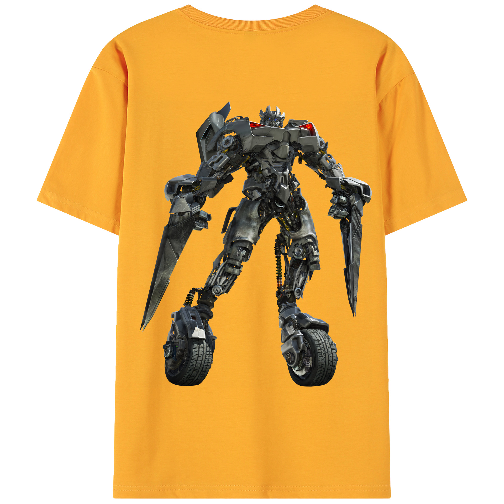 （画像用） Transformers トランスフォーマー 綿100％ メンズ半袖Tシャツ（バックプリント） 通気性