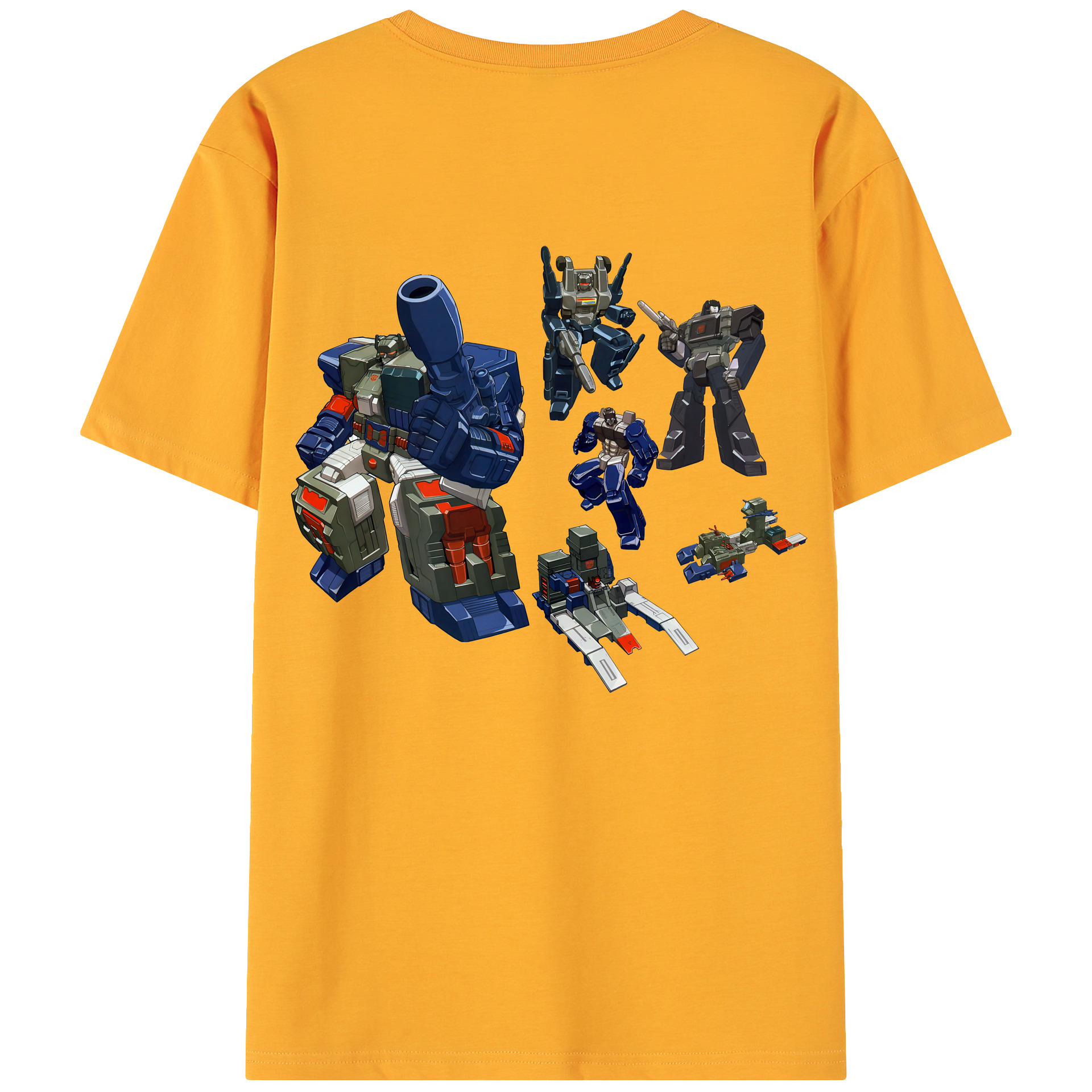 （画像用） Transformers トランスフォーマー 綿100％ メンズ半袖Tシャツ（バックプリント） 通気性