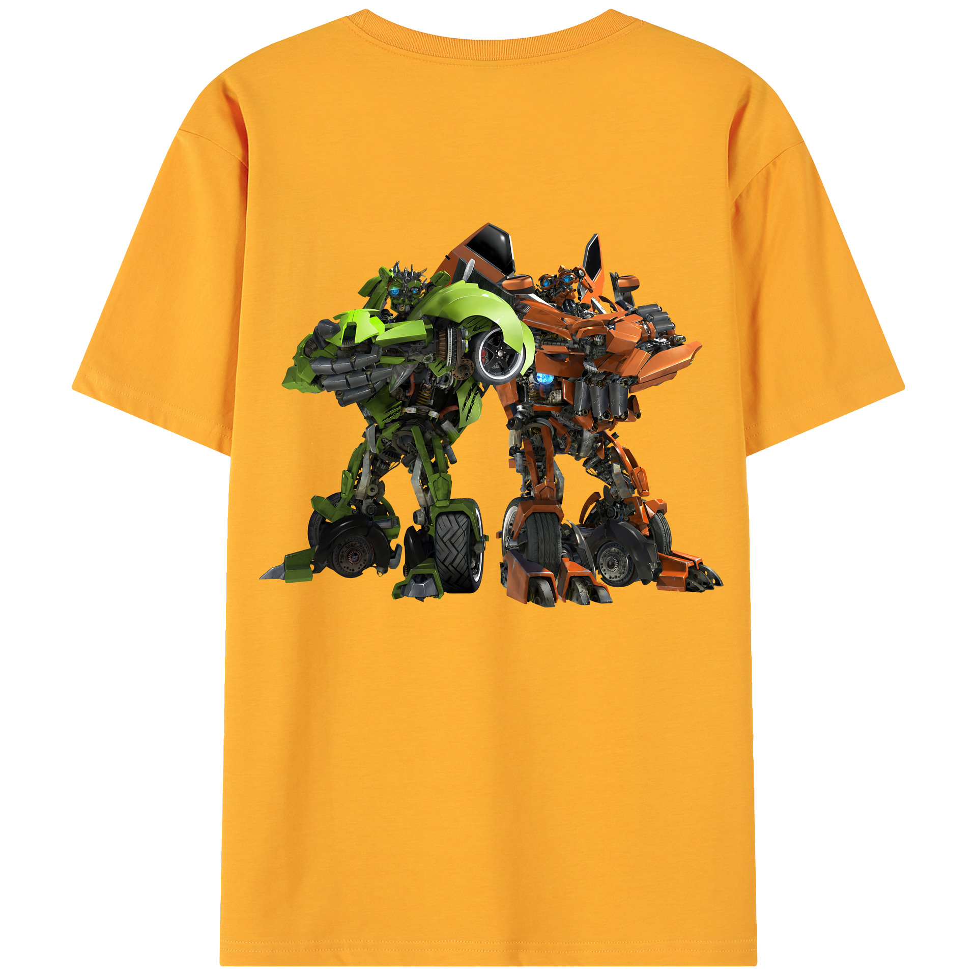 （画像用） Transformers トランスフォーマー 綿100％ メンズ半袖Tシャツ（バックプリント） 通気性