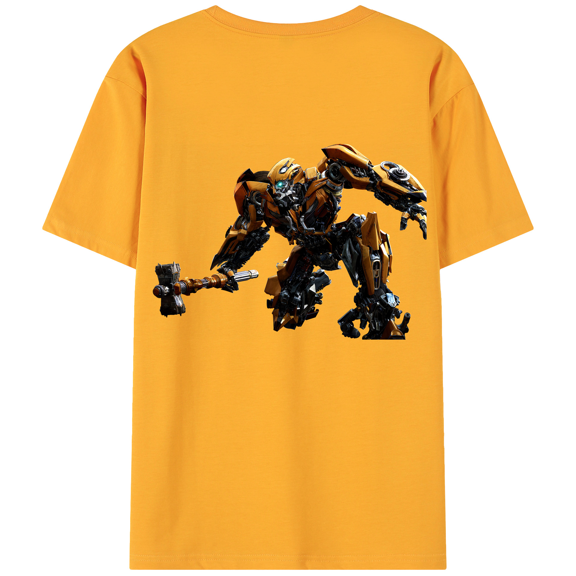 （画像用） Transformers トランスフォーマー 綿100％ メンズ半袖Tシャツ（バックプリント） 通気性