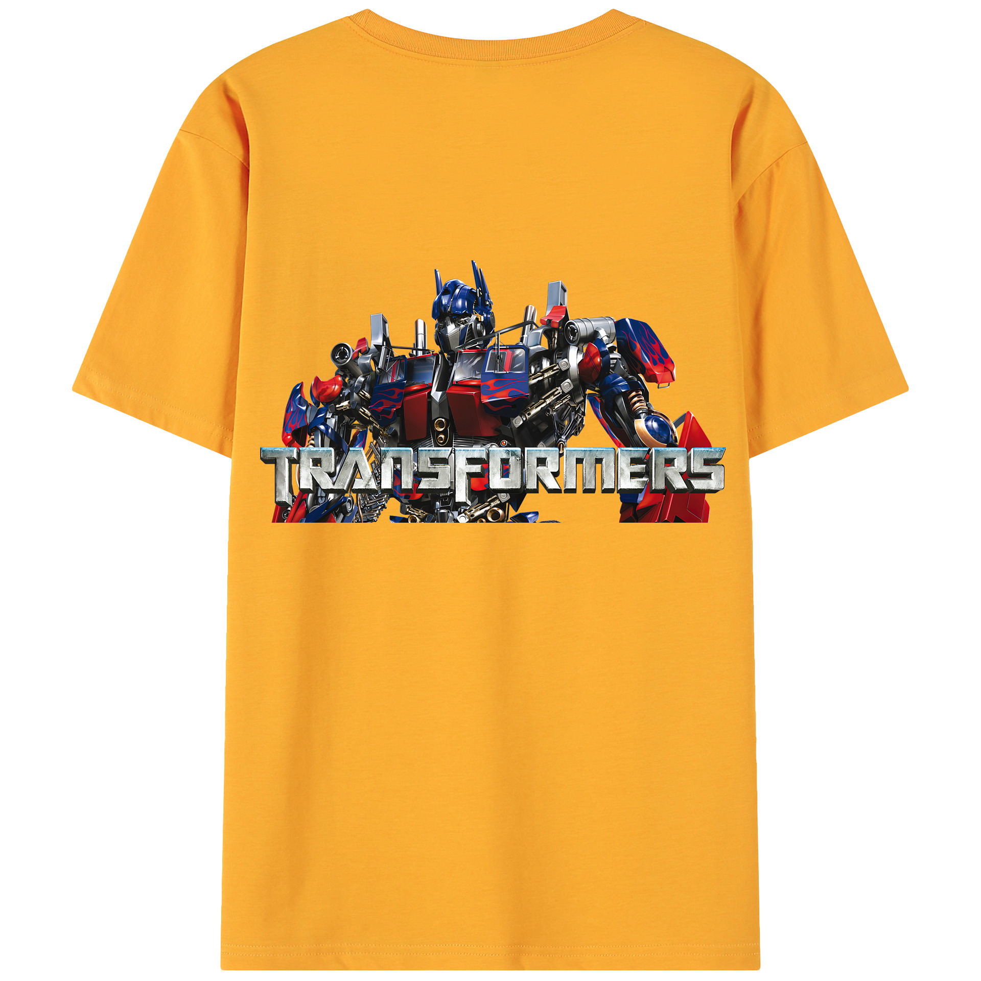 （画像用） Transformers トランスフォーマー 綿100％ メンズ半袖Tシャツ（バックプリント） 通気性