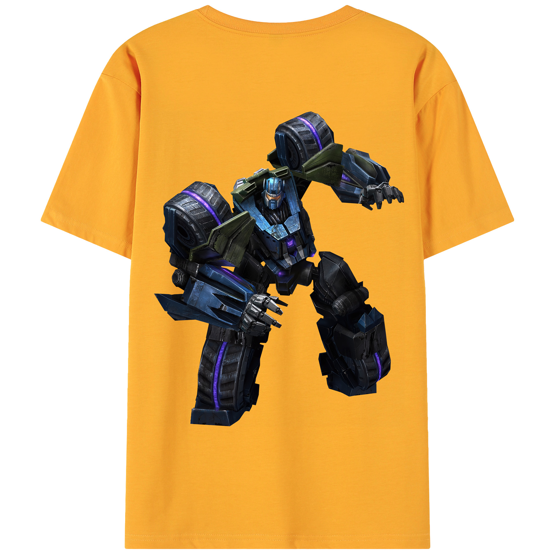 （画像用） Transformers トランスフォーマー 綿100％ メンズ半袖Tシャツ（バックプリント） 通気性