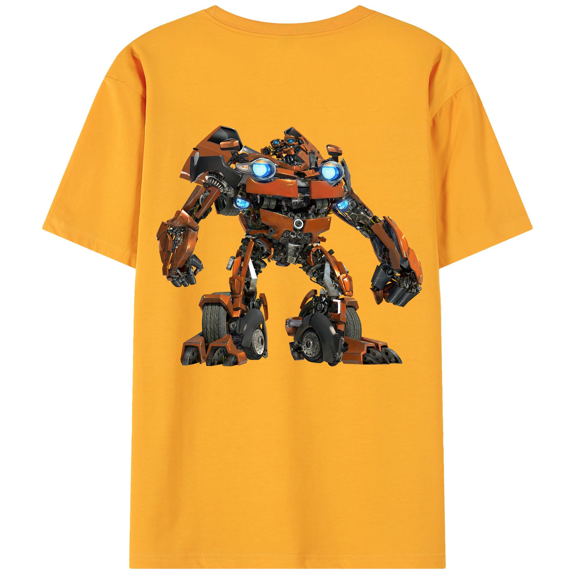 （画像用） Transformers トランスフォーマー 綿100％ メンズ半袖Tシャツ（バックプリント） 通気性