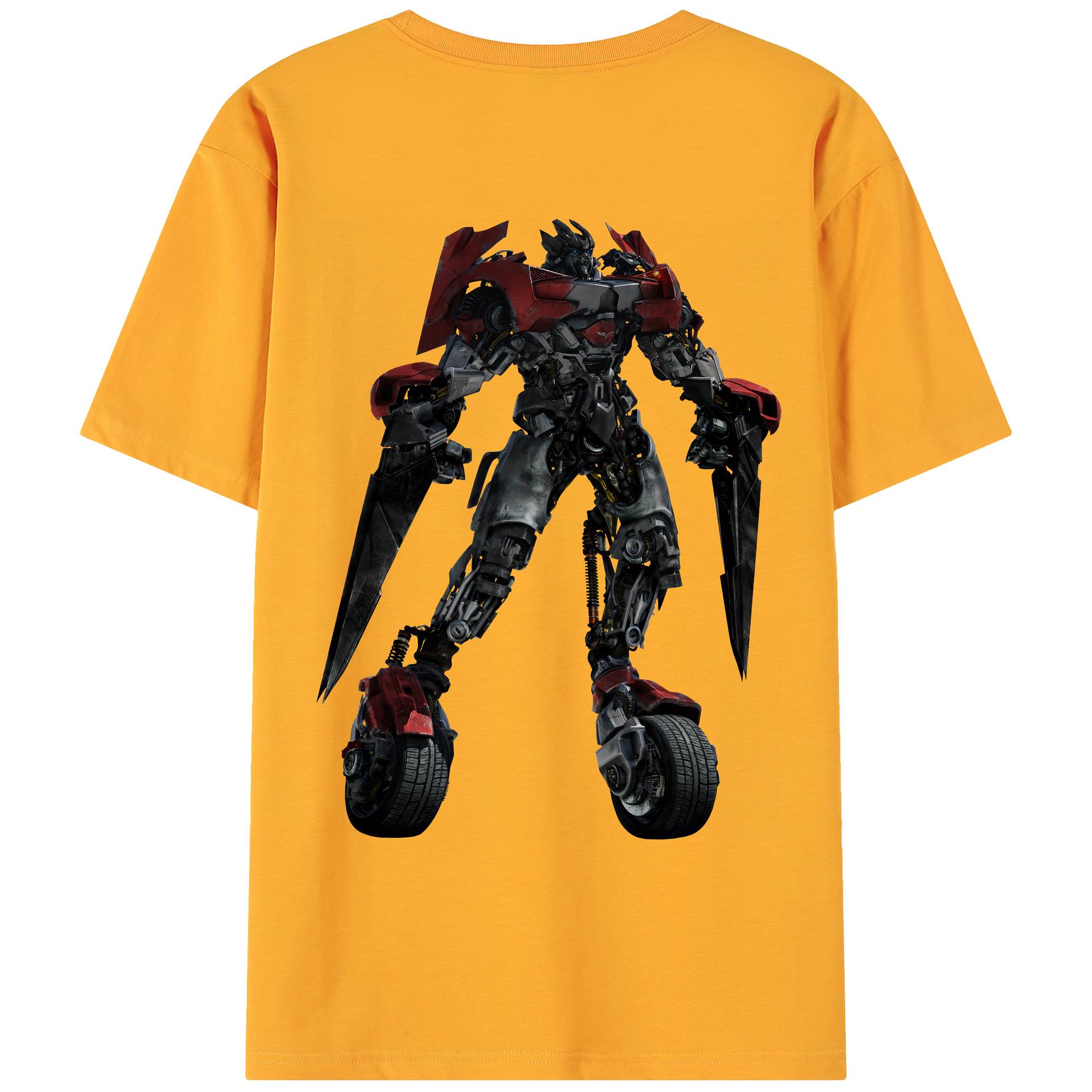 （画像用） Transformers トランスフォーマー 綿100％ メンズ半袖Tシャツ（バックプリント） 通気性