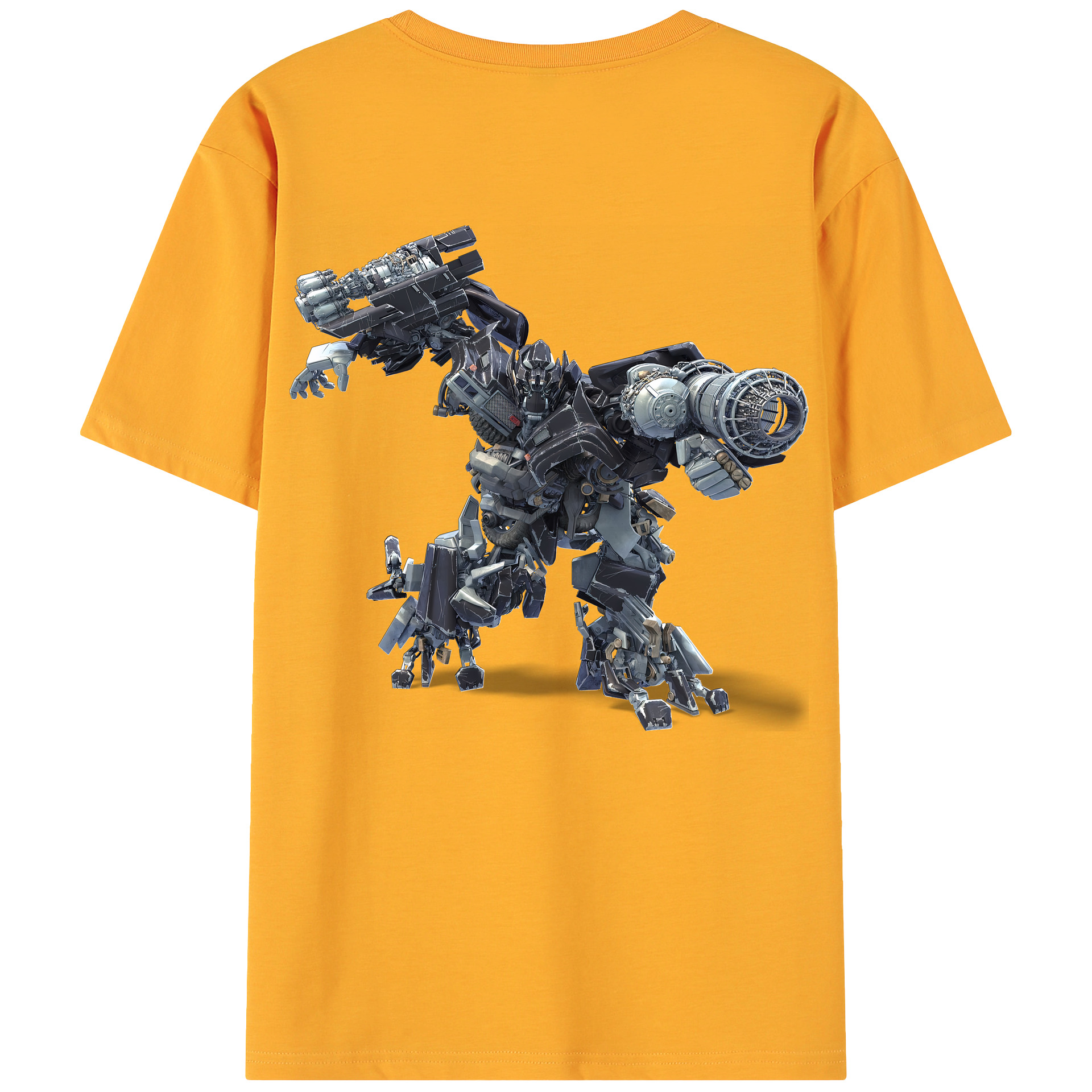 （画像用） Transformers トランスフォーマー 綿100％ メンズ半袖Tシャツ（バックプリント） 通気性