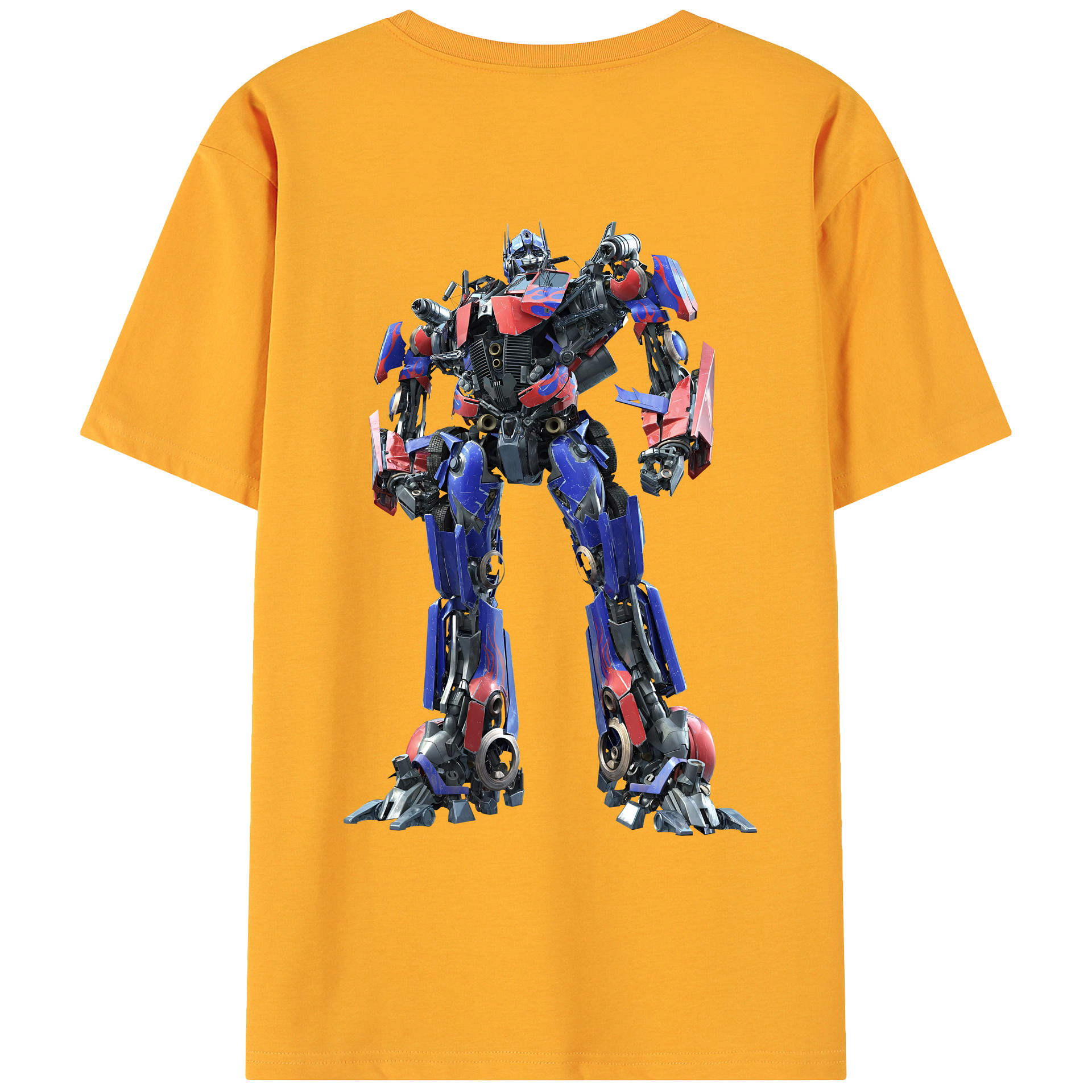 （画像用） Transformers トランスフォーマー 綿100％ メンズ半袖Tシャツ（バックプリント） 通気性