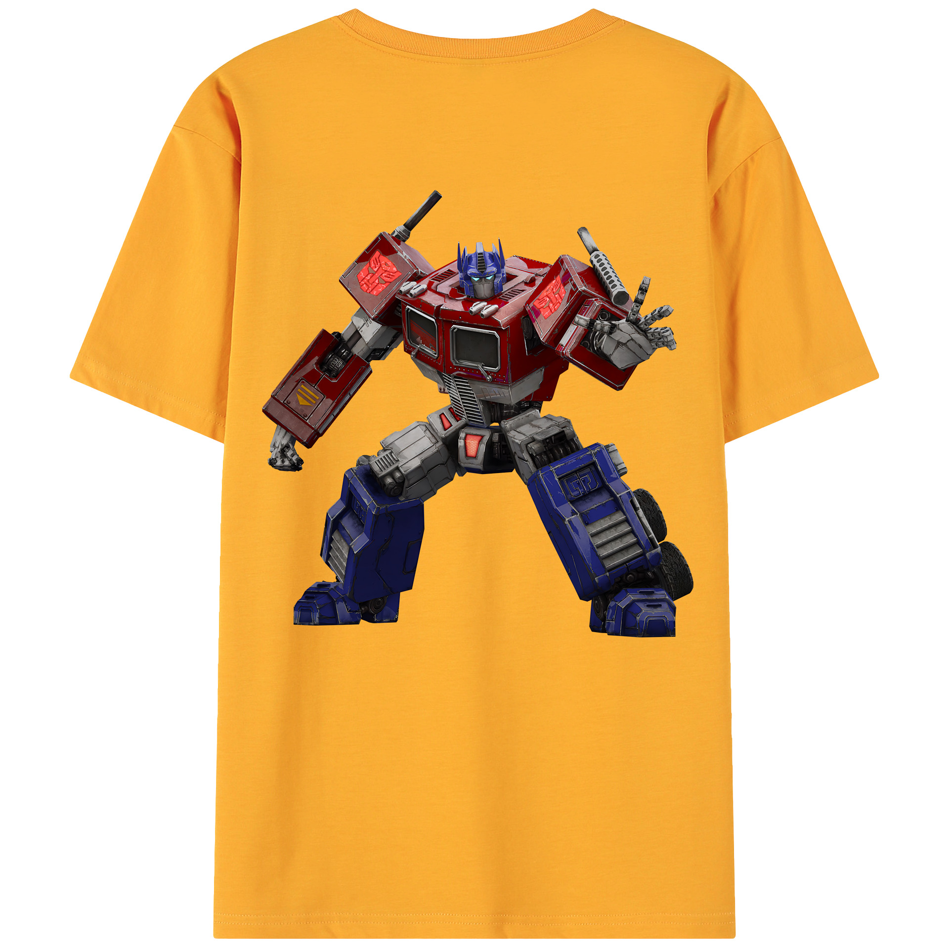 （画像用） Transformers トランスフォーマー 綿100％ メンズ半袖Tシャツ（バックプリント） 通気性