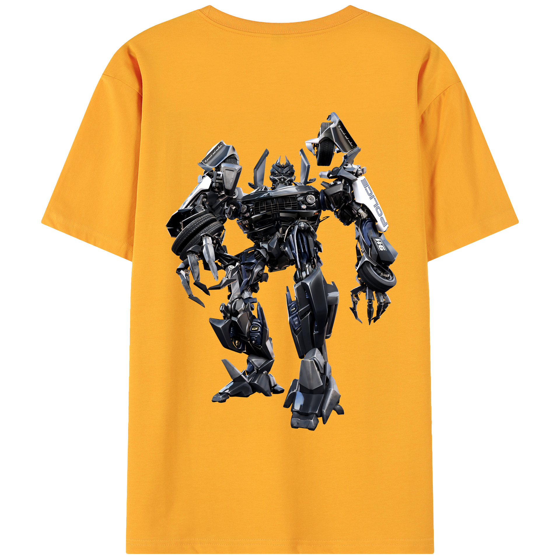 （画像用） Transformers トランスフォーマー 綿100％ メンズ半袖Tシャツ（バックプリント） 通気性