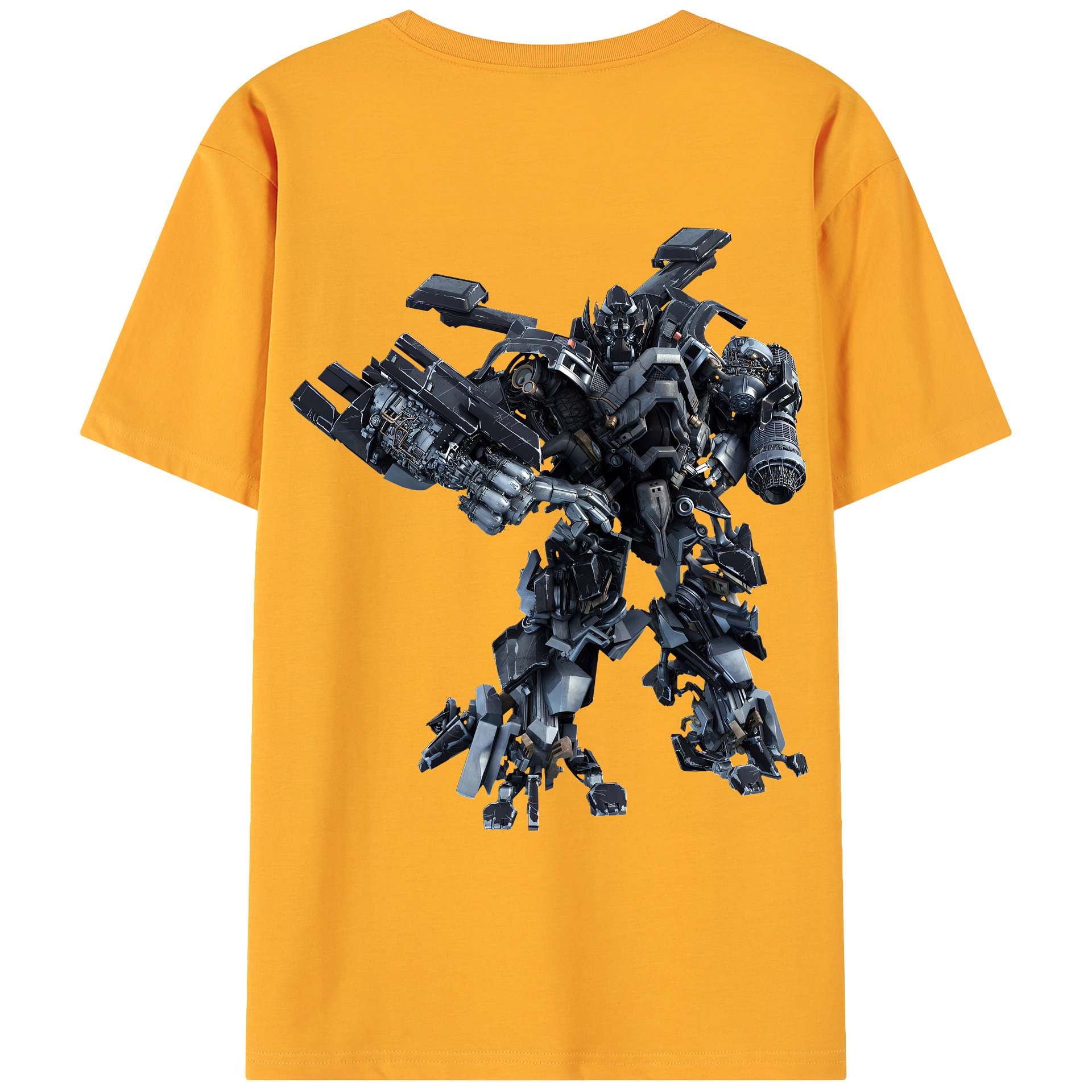 （画像用） Transformers トランスフォーマー 綿100％ メンズ半袖Tシャツ（バックプリント） 通気性