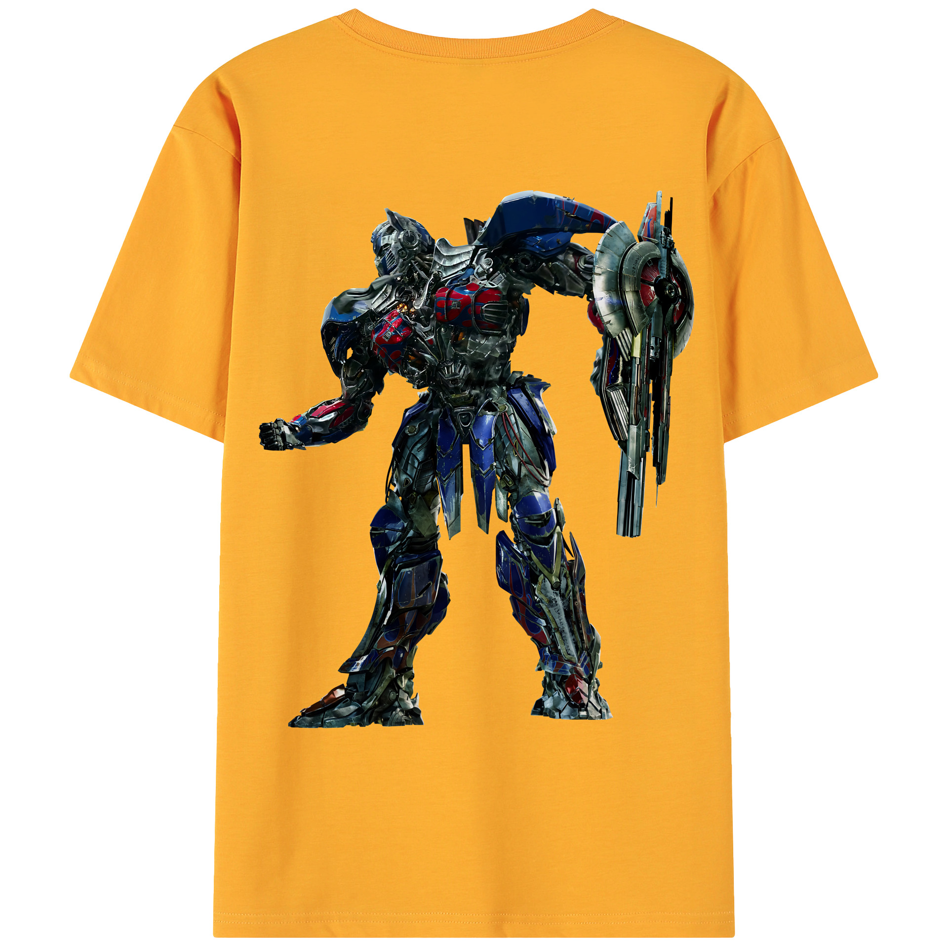 （画像用） Transformers トランスフォーマー 綿100％ メンズ半袖Tシャツ（バックプリント） 通気性