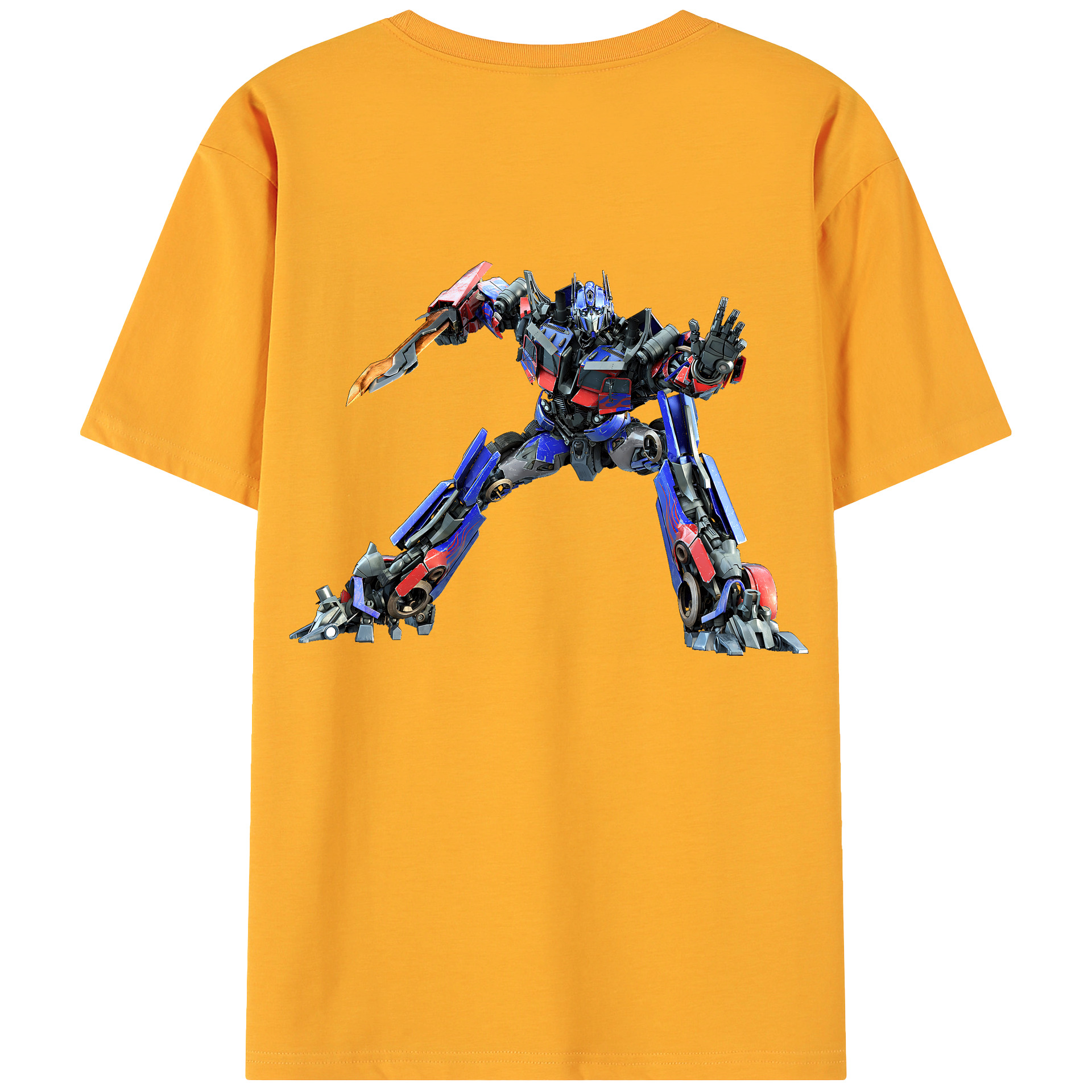 （画像用） Transformers トランスフォーマー 綿100％ メンズ半袖Tシャツ（バックプリント） 通気性
