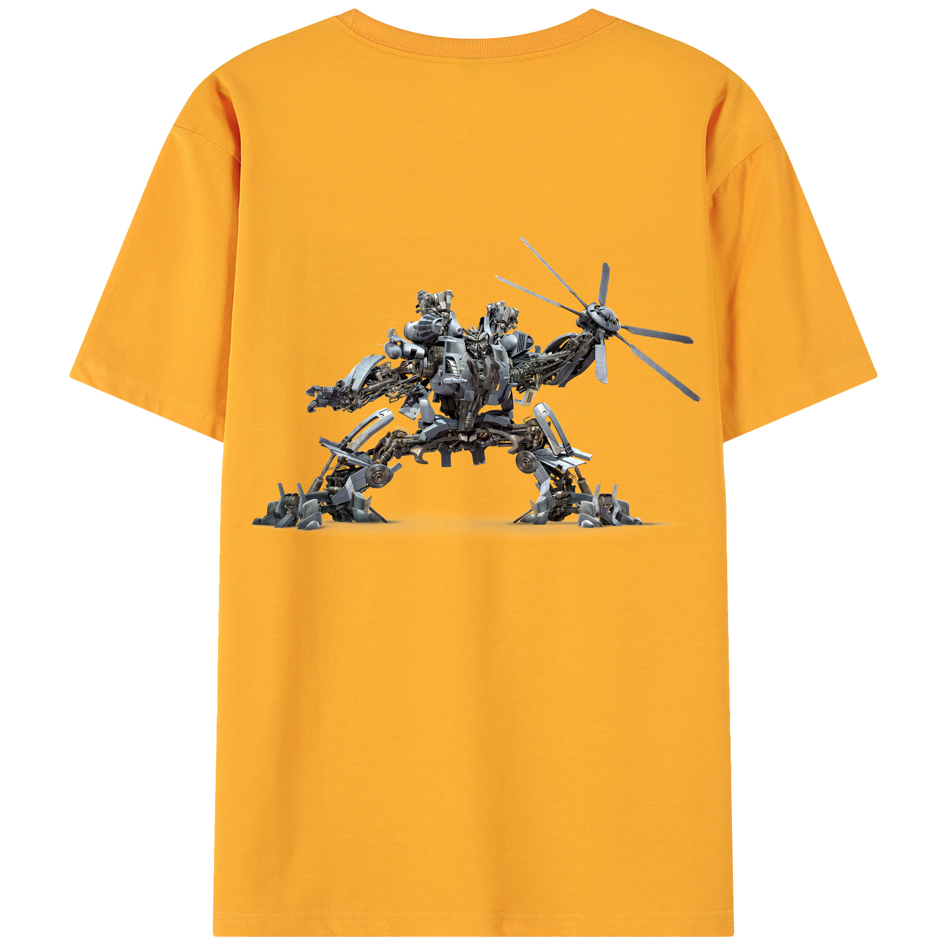 （画像用） Transformers トランスフォーマー 綿100％ メンズ半袖Tシャツ（バックプリント） 通気性