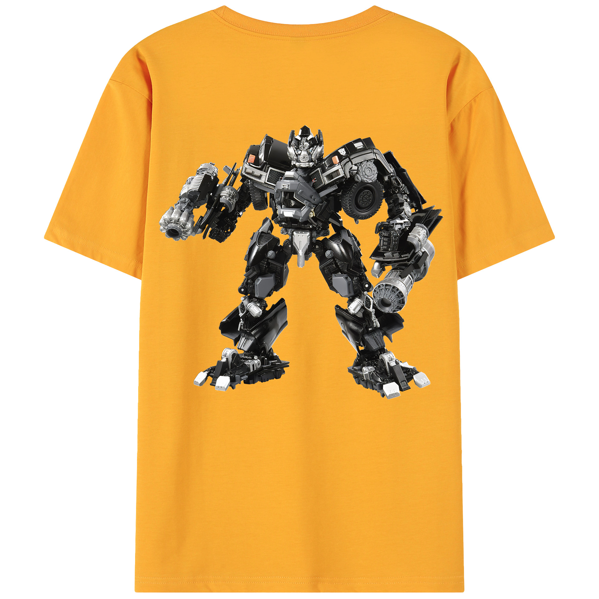 （画像用） Transformers トランスフォーマー 綿100％ メンズ半袖Tシャツ（バックプリント） 通気性