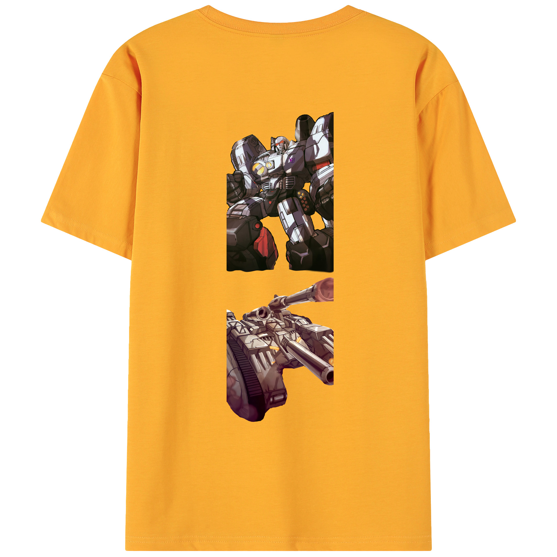 （画像用） Transformers トランスフォーマー 綿100％ メンズ半袖Tシャツ（バックプリント） 通気性