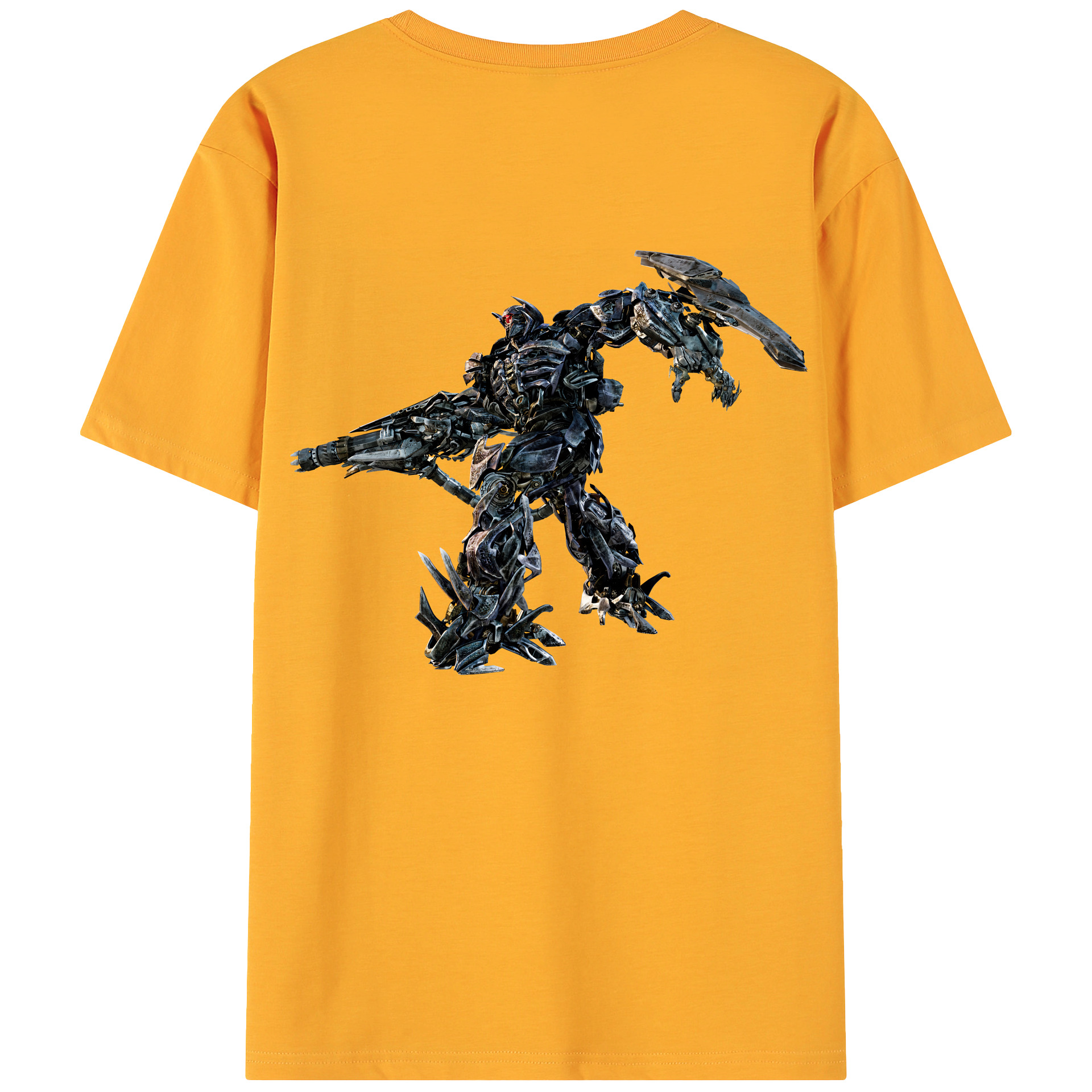 （画像用） Transformers トランスフォーマー 綿100％ メンズ半袖Tシャツ（バックプリント） 通気性