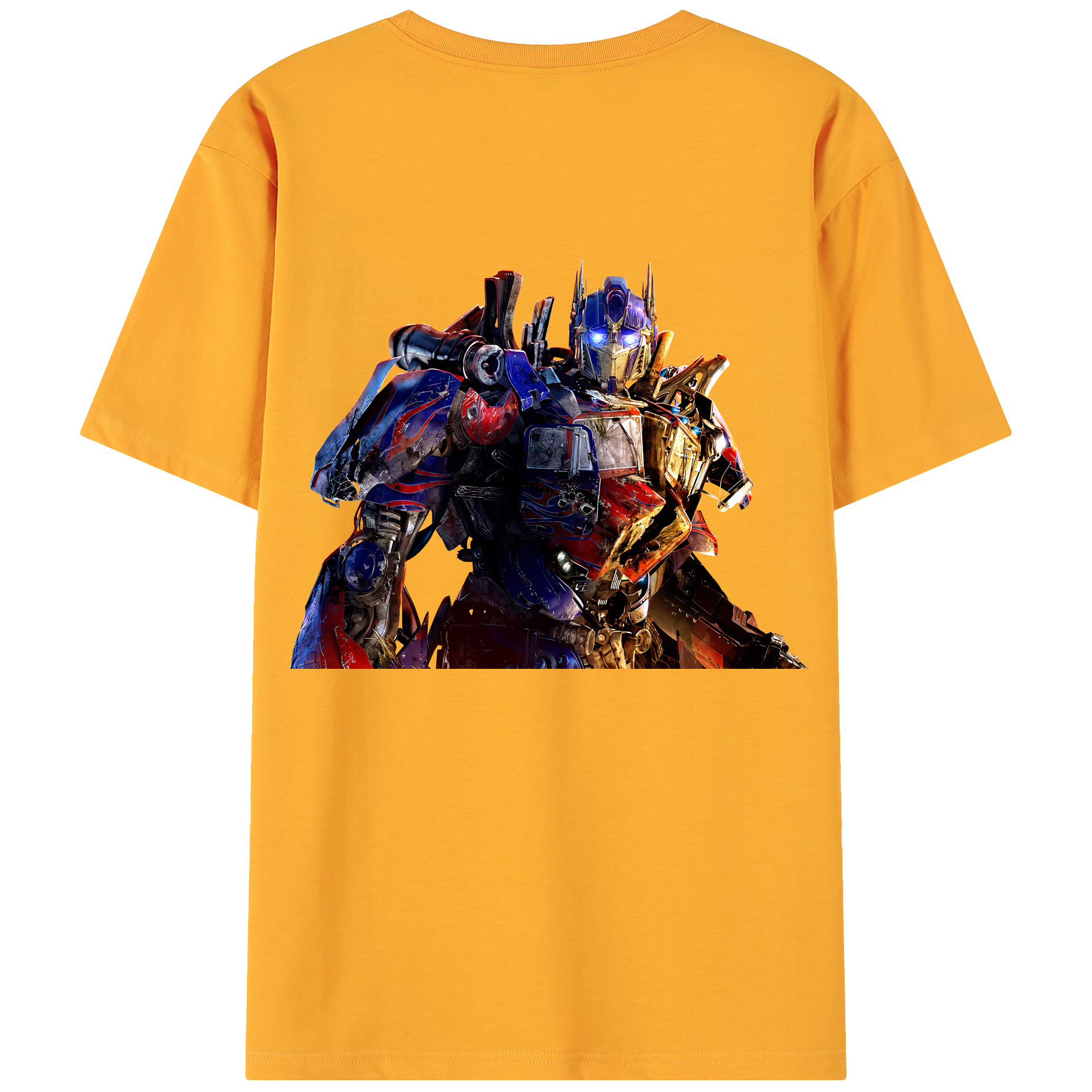 （画像用） Transformers トランスフォーマー 綿100％ メンズ半袖Tシャツ（バックプリント） 通気性