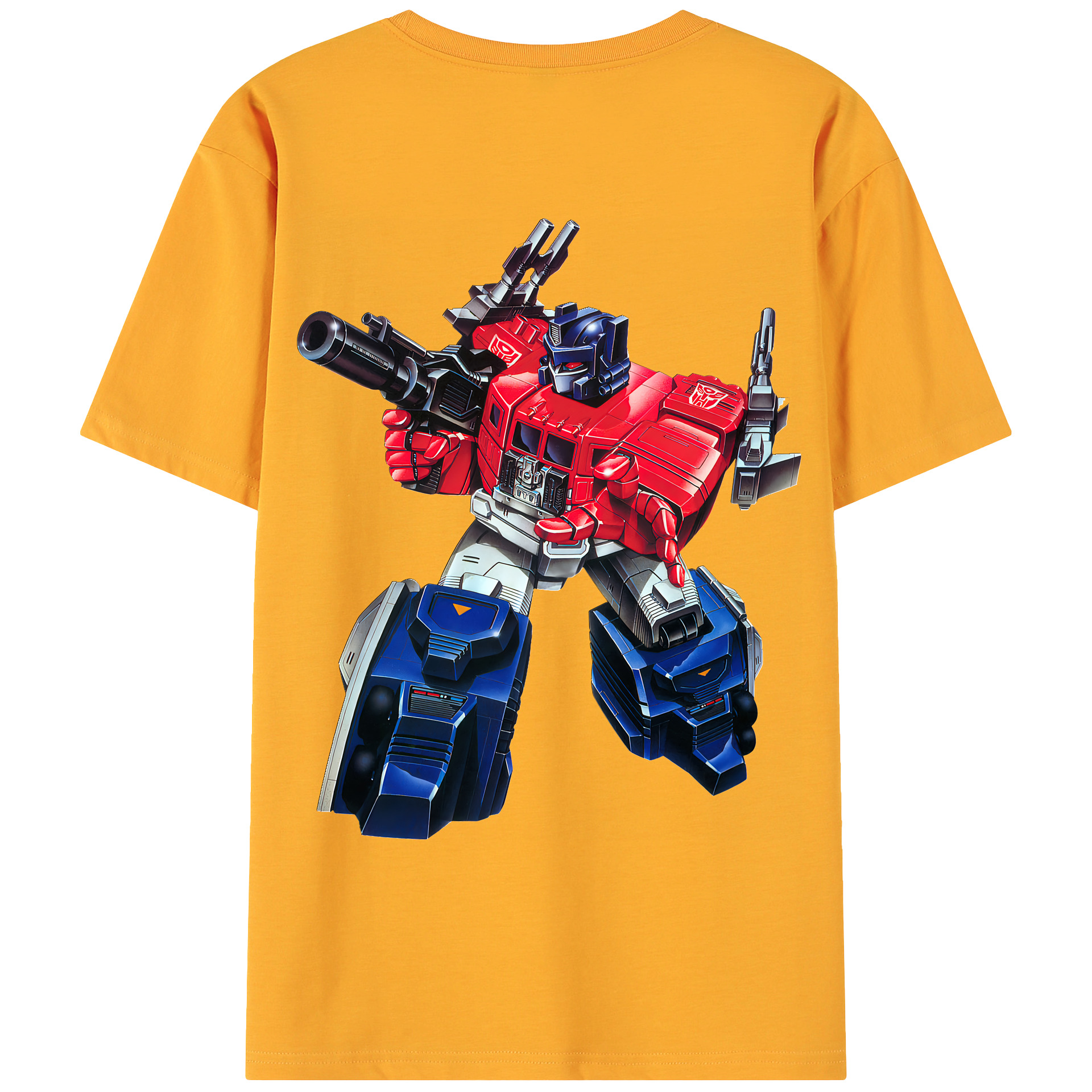 （画像用） Transformers トランスフォーマー 綿100％ メンズ半袖Tシャツ（バックプリント） 通気性
