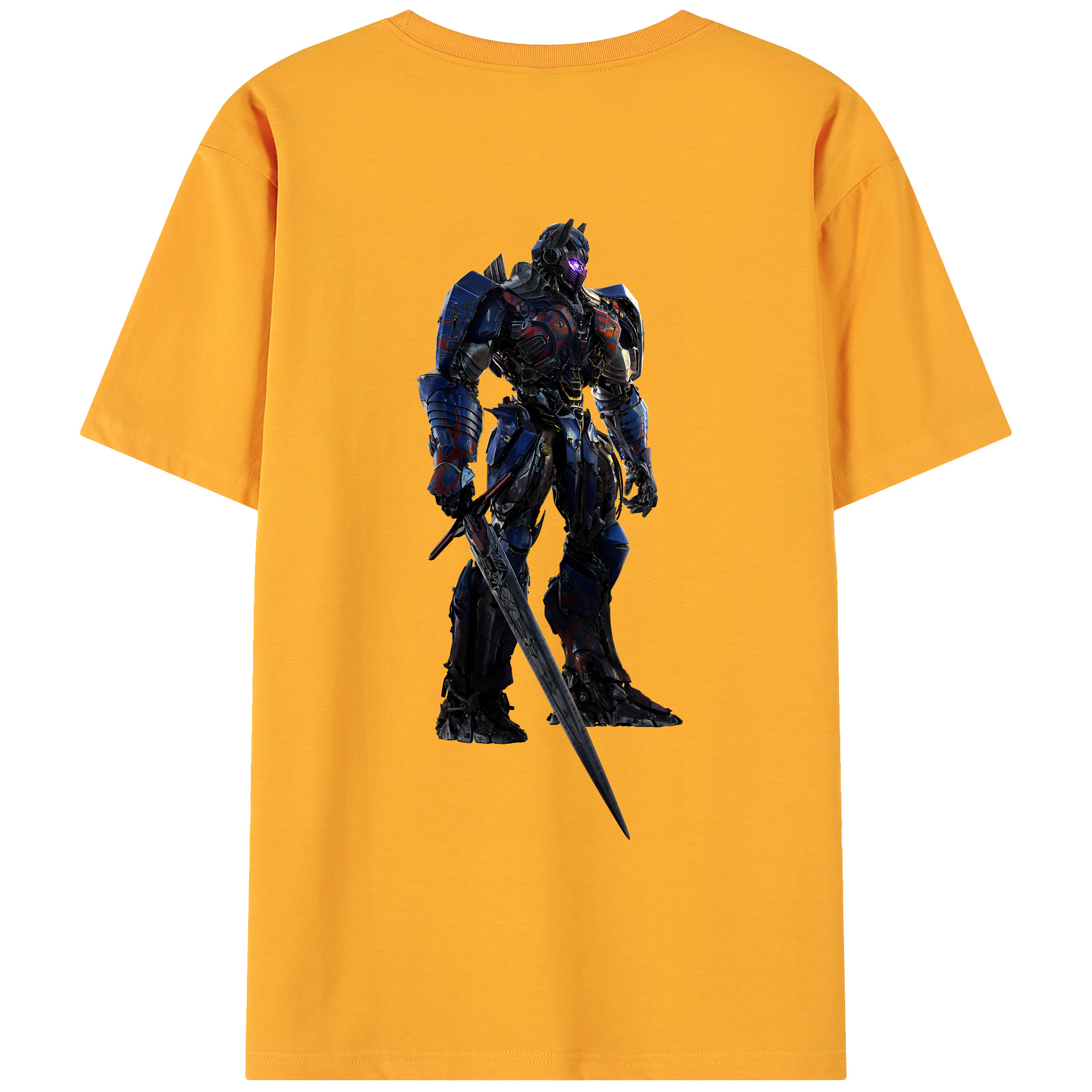 （画像用） Transformers トランスフォーマー 綿100％ メンズ半袖Tシャツ（バックプリント） 通気性